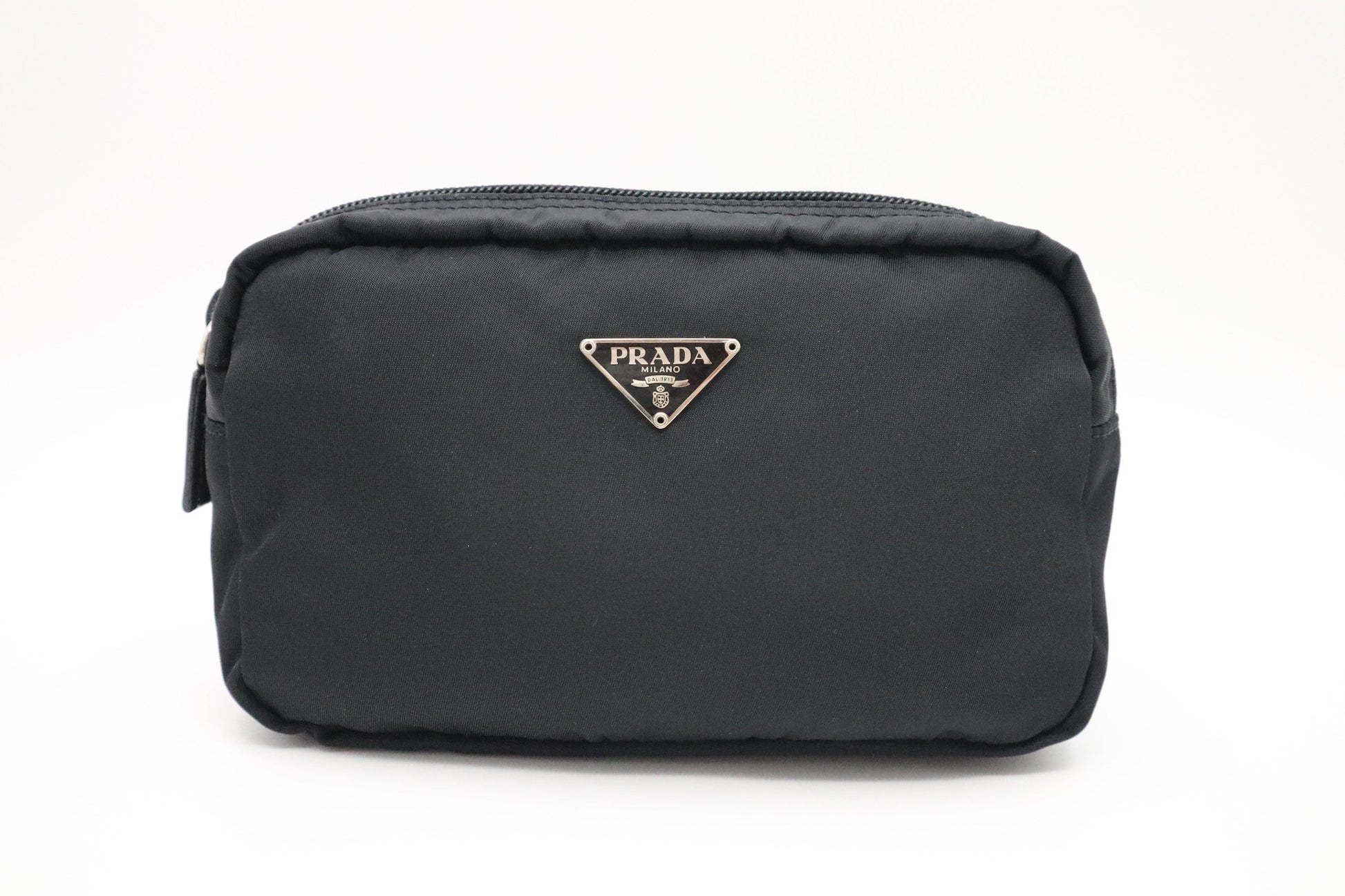 Prada Pouch In Handbag Nylon Black Travel Bag