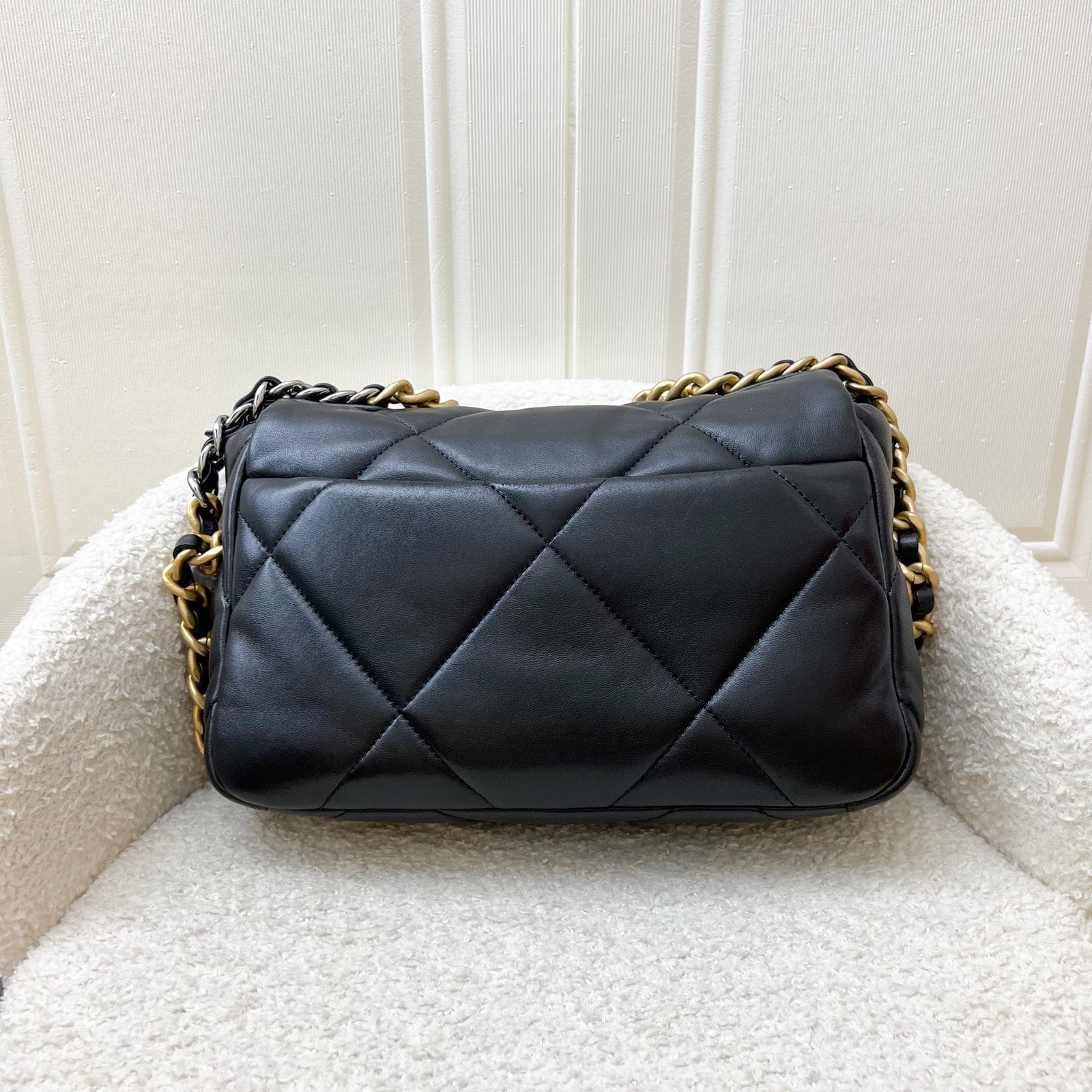 Chanel 19 Small Flap in Black Lambskin and 3 Tone Hw ( ) Handbag