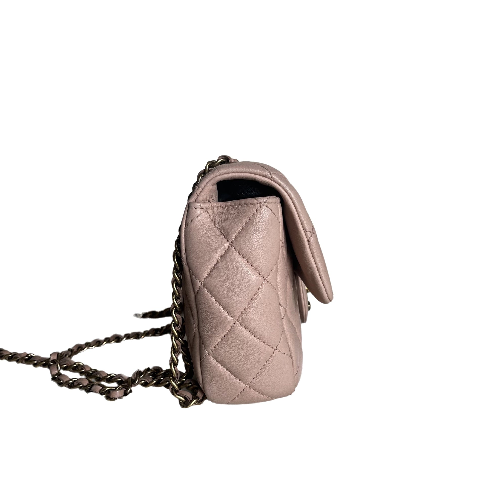 Chanel Classic Flap - Lambskin Beige Leather Crossbody Bag
