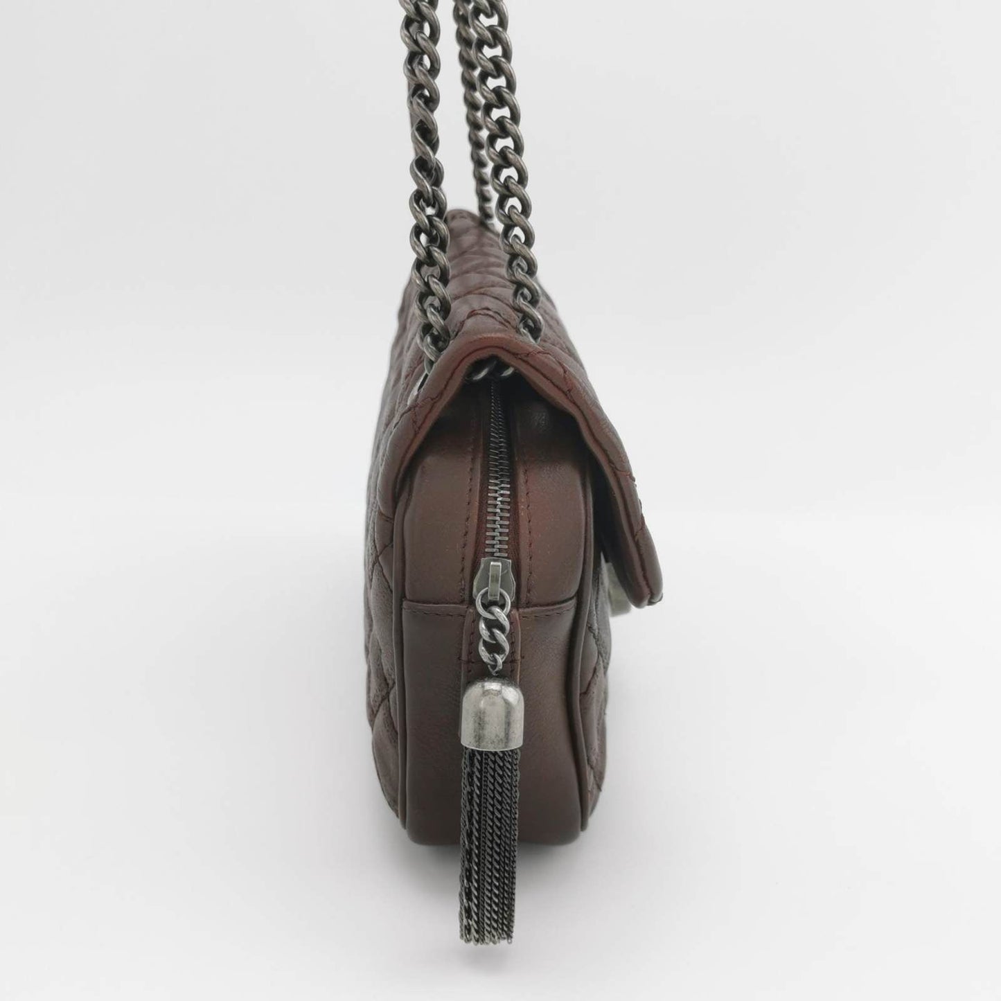 Chanel Paris-Edinburgh Burgundy Flap Shoulder Bag
