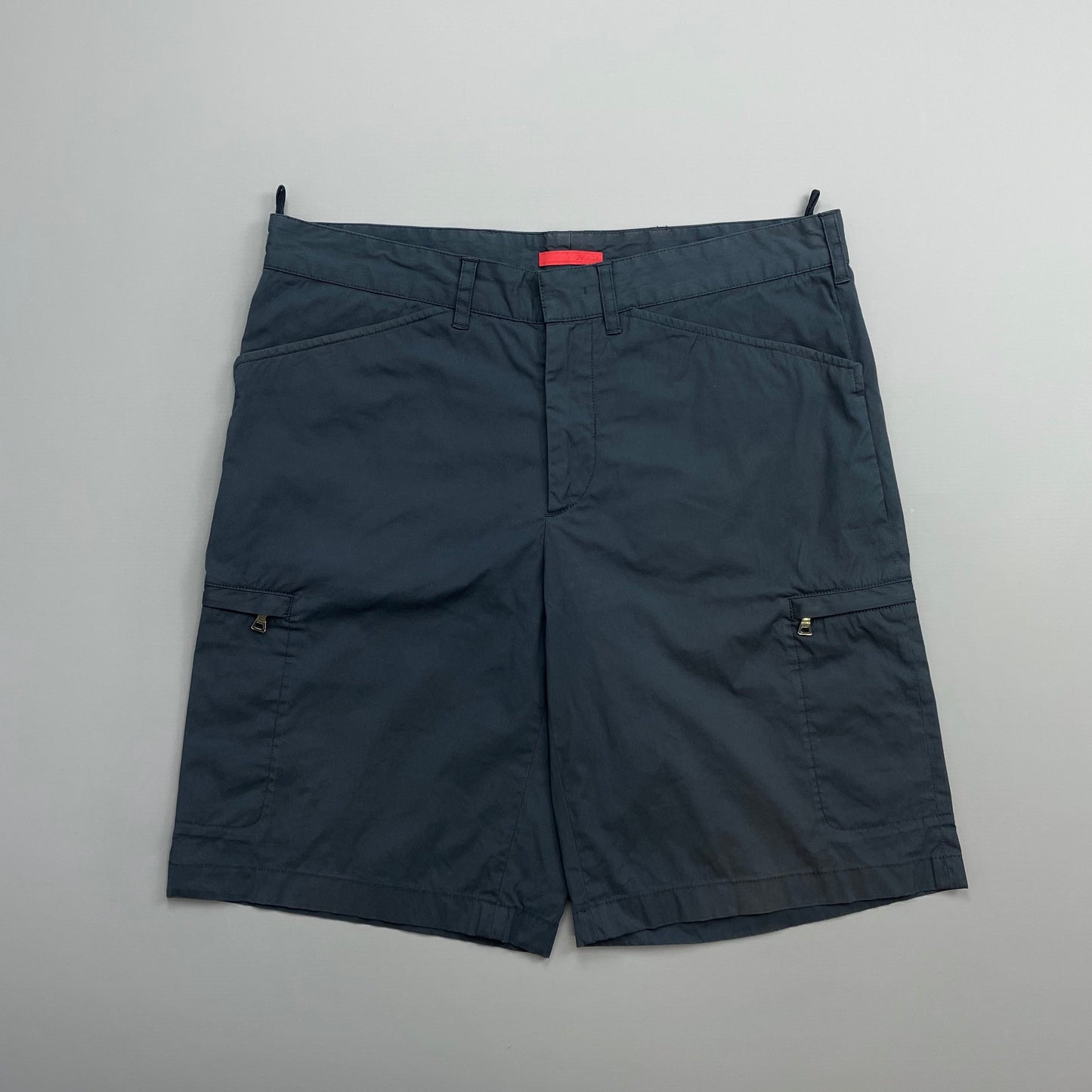 Prada Handbag Sport Tab Cargo Shorts Black Navy