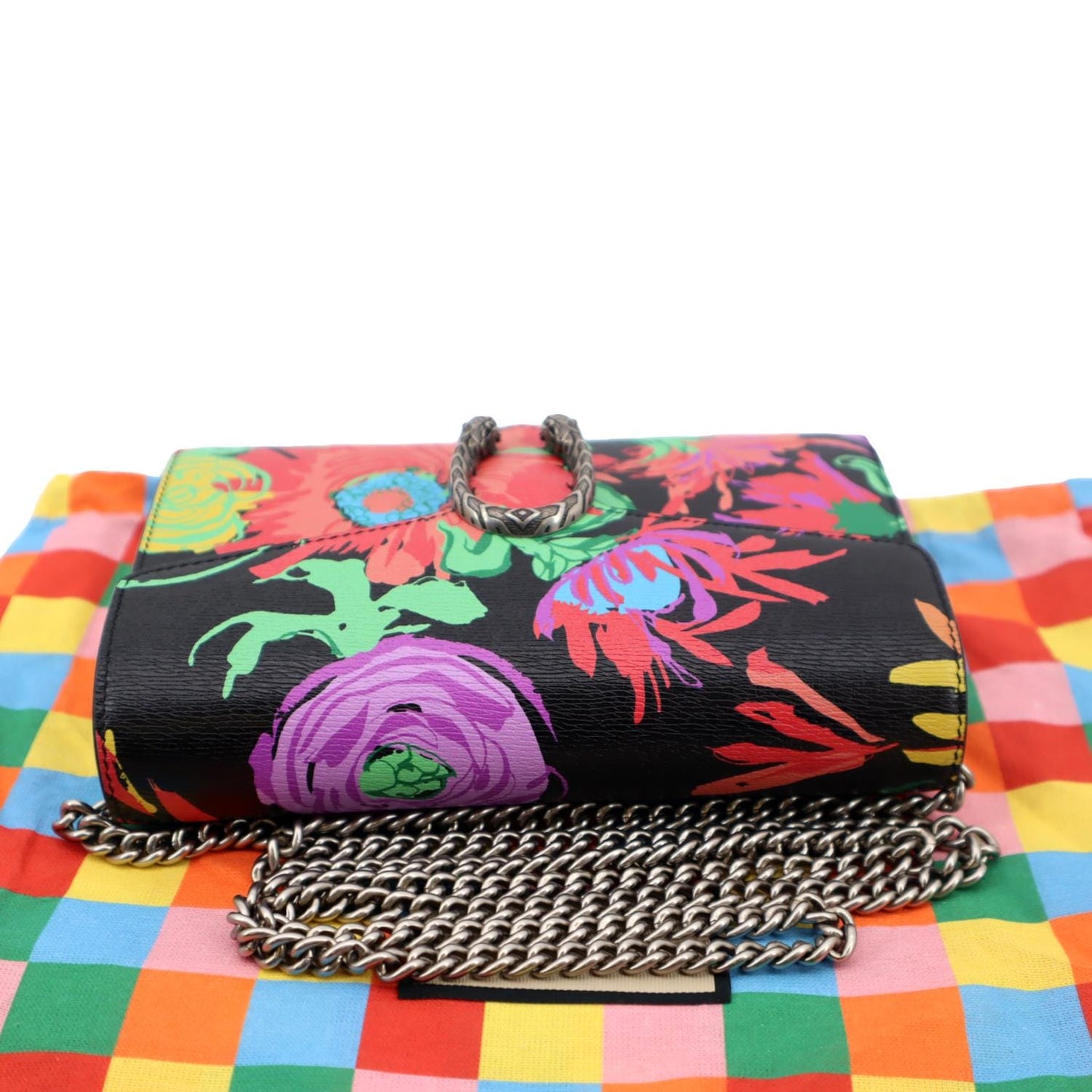 GUCCI Ken Scott Dionysus Printed Leather Shoulder Bag Multicolor