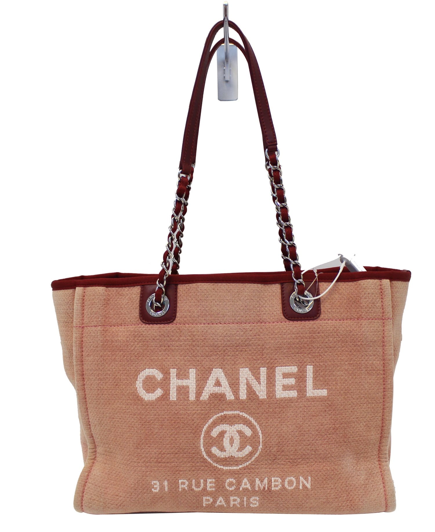 Chanel Light Deauville Canvas Pink Travel Bag