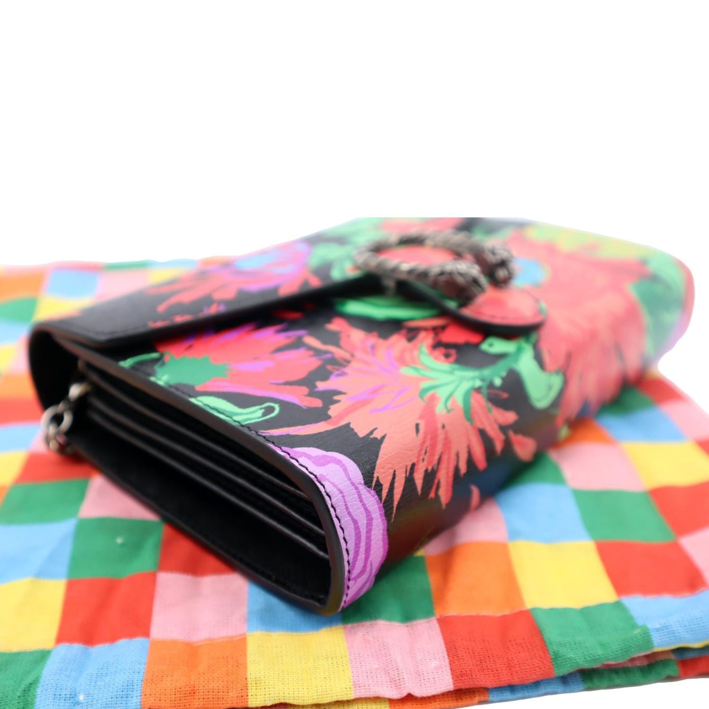 GUCCI Ken Scott Dionysus Printed Leather Shoulder Bag Multicolor