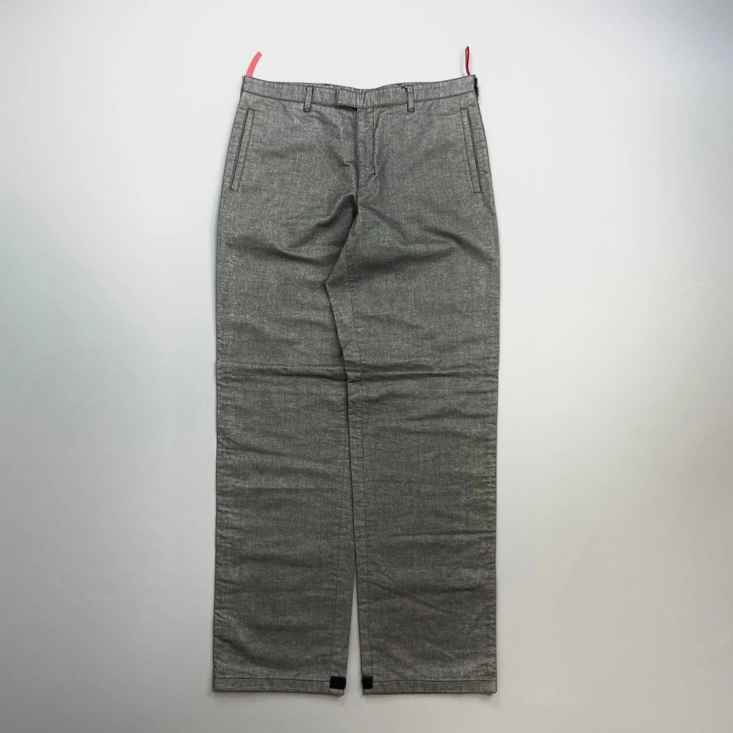 Prada Handbag Sport Grey 00s Cotton Straight Leg Tro Canvas Gray