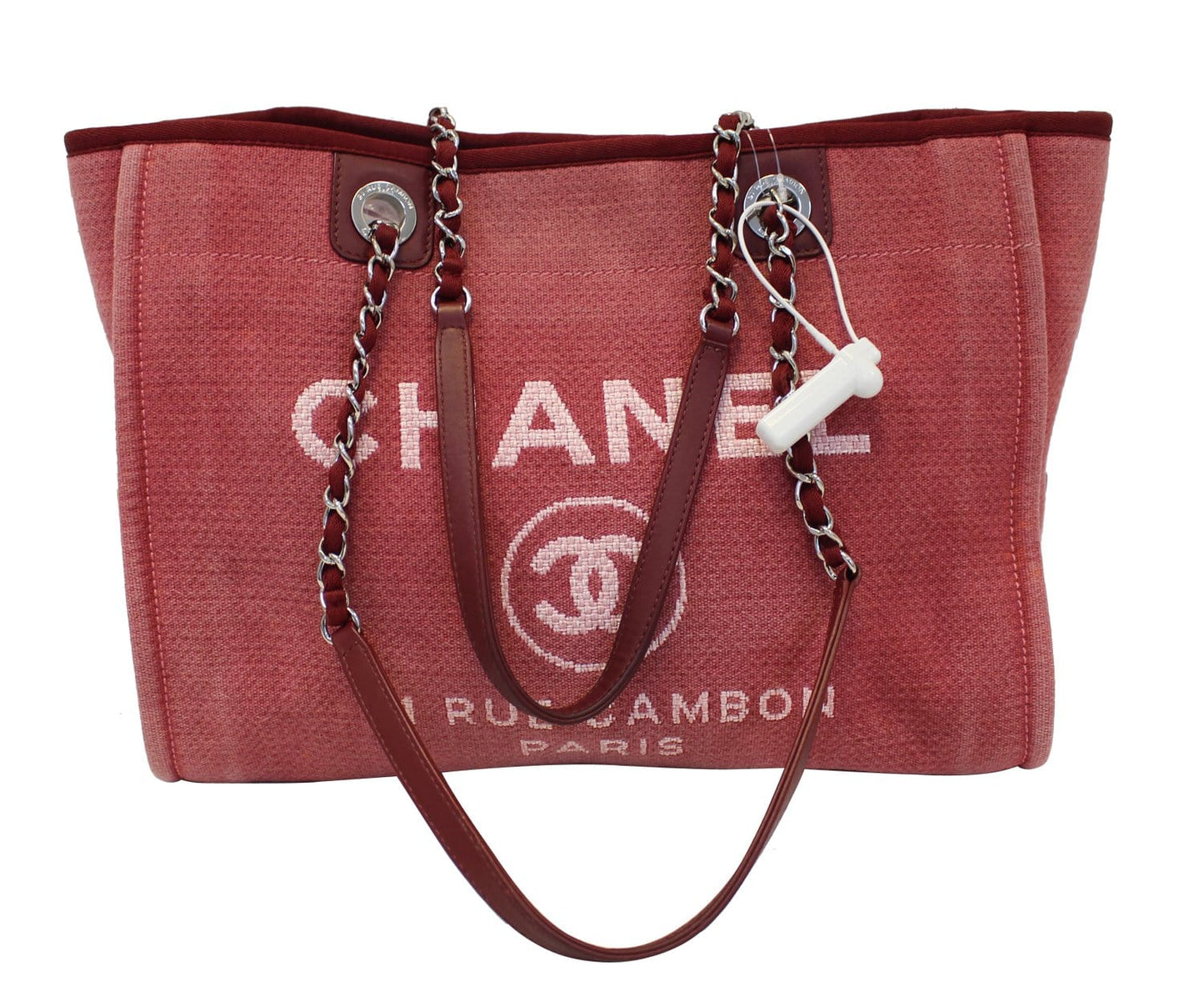 Chanel Deauville Canvas Pink Travel Bag