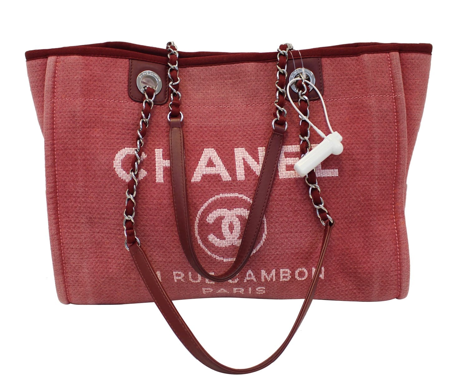 Chanel Deauville Canvas Pink Travel Bag