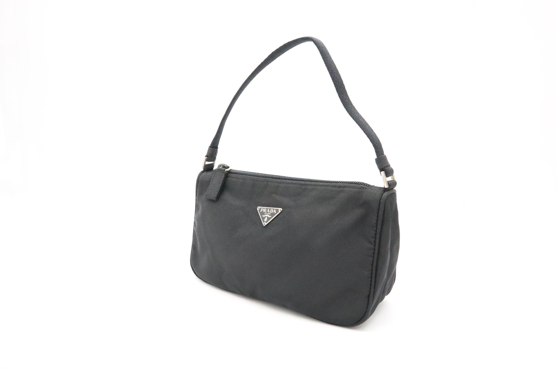 Prada Pochette In Handbag Nylon Black Travel Bag