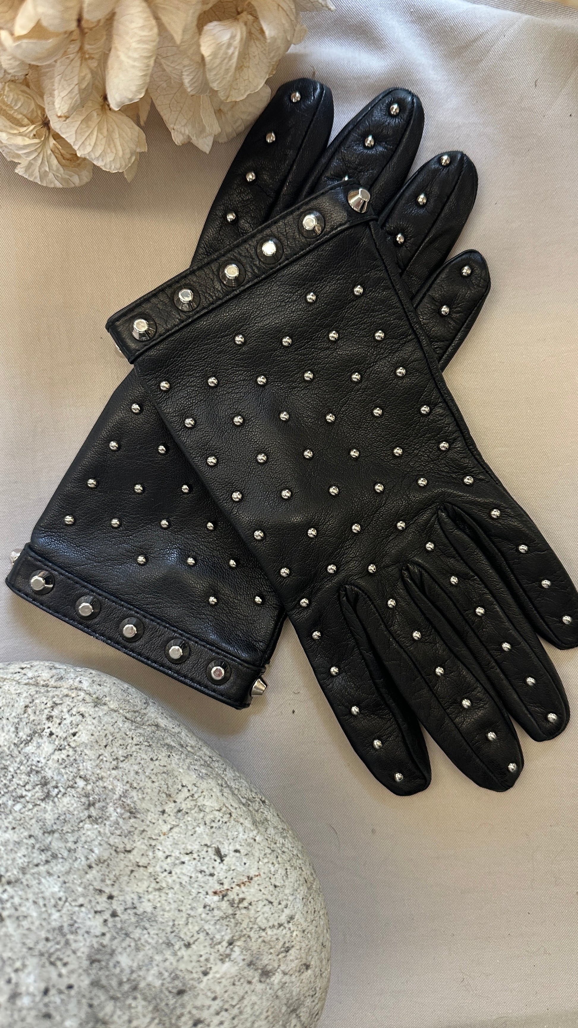 Prada Gloves Studs Black Handbag