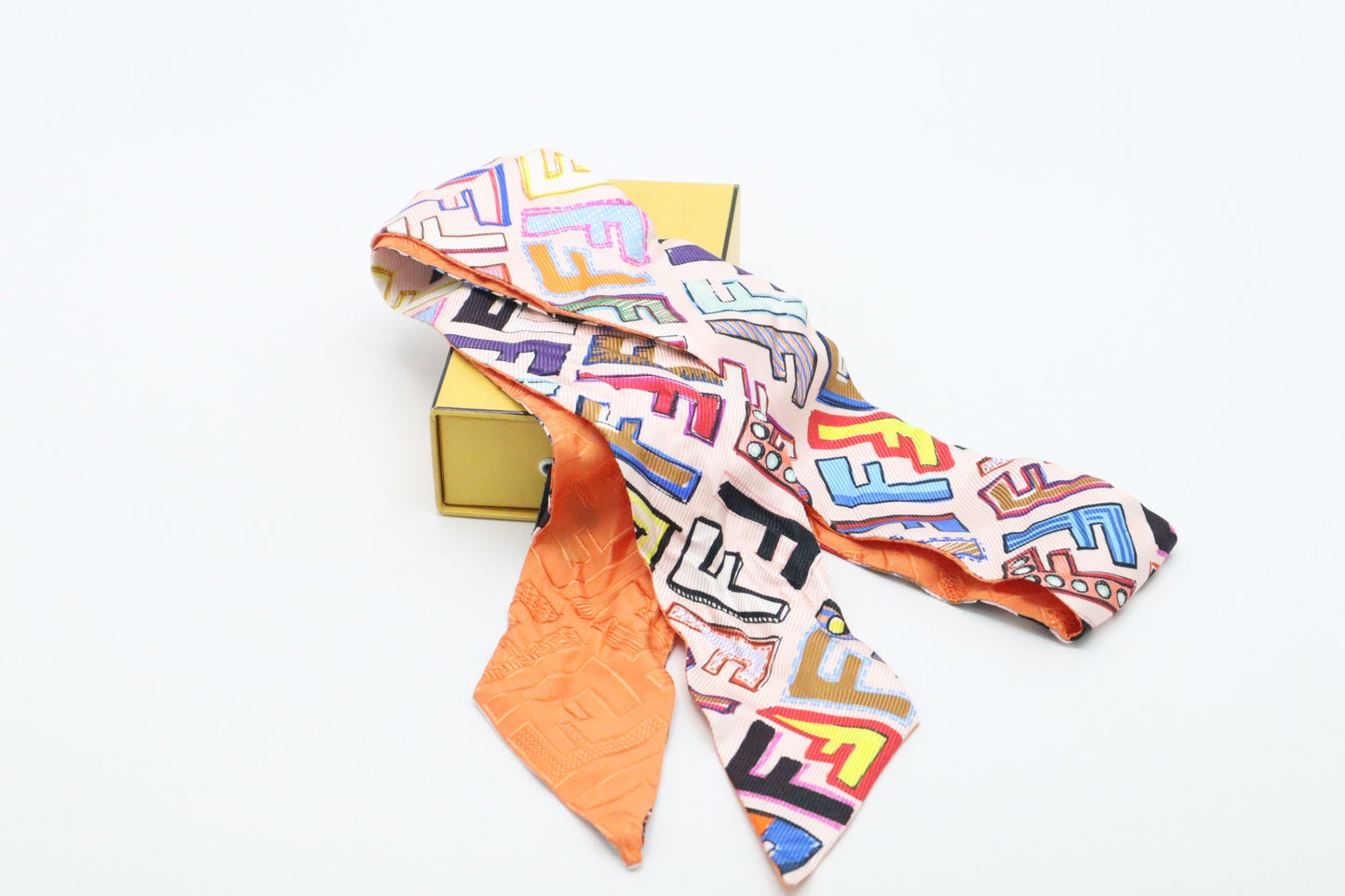 Fendi Twilly In Handbag Multicolor Scarf