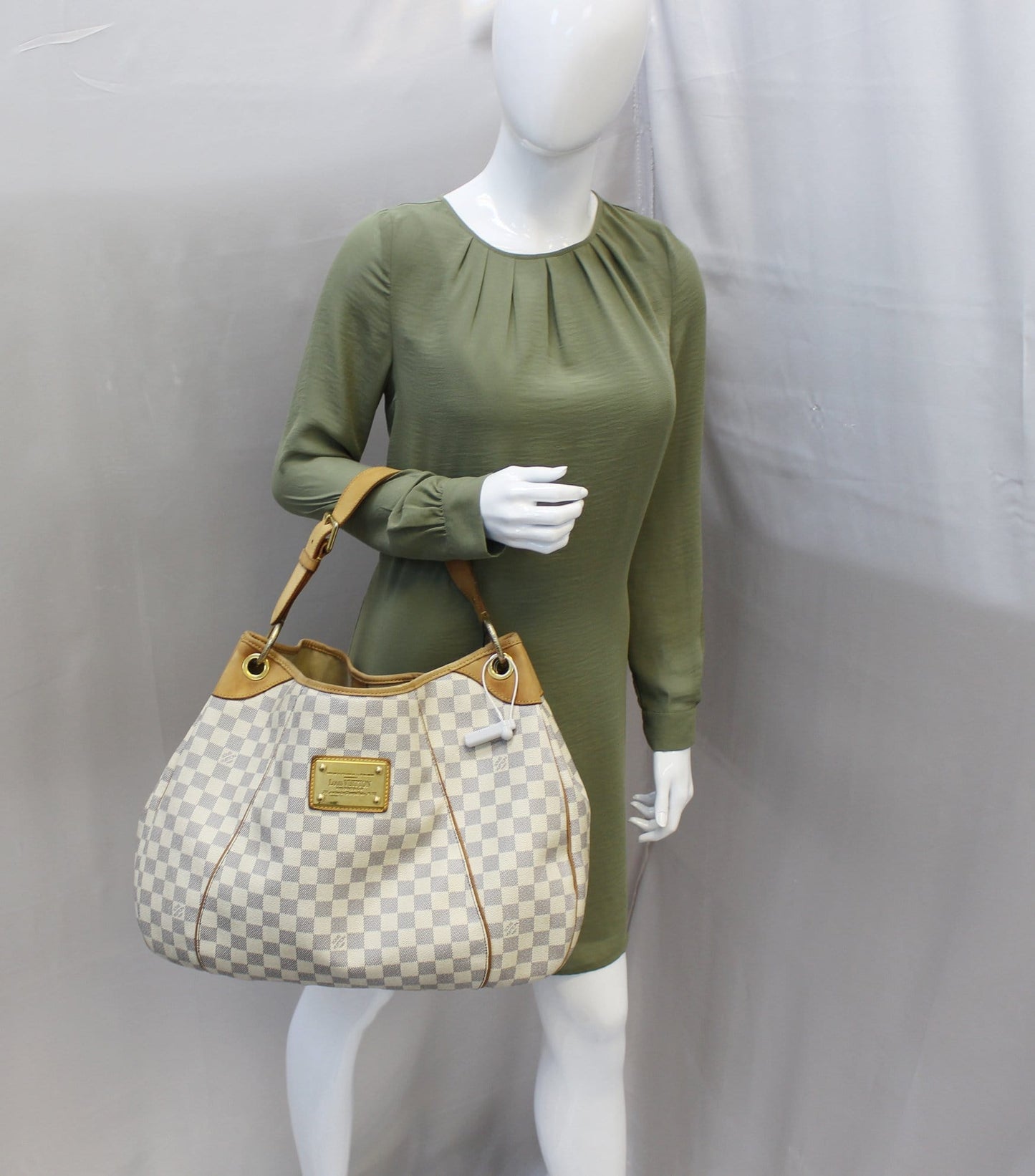 Louis Damier Azur Galliera Gm Shoulder Bag