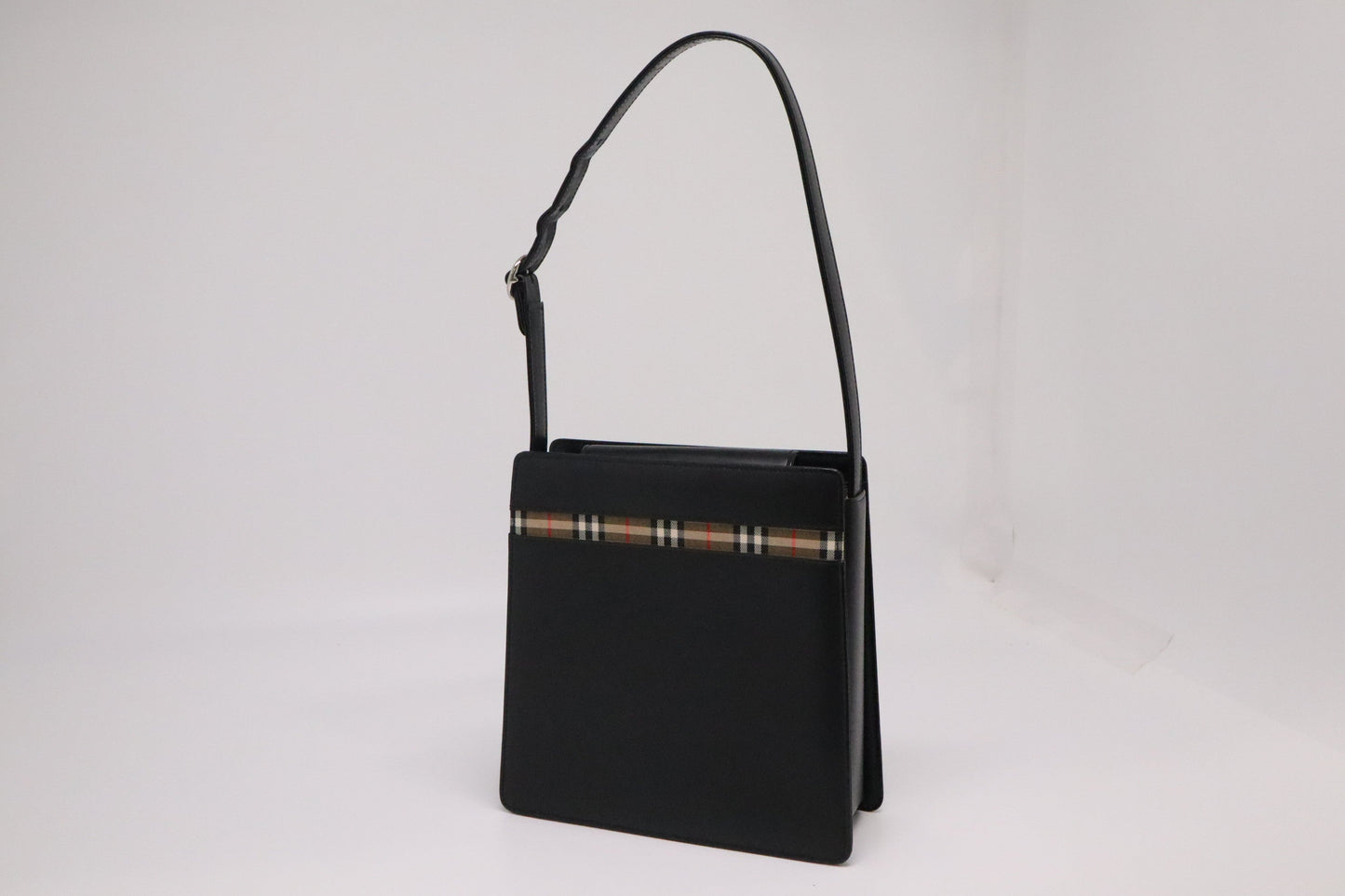 Burberry Shoulder Bag In Leather Black In Black Leather