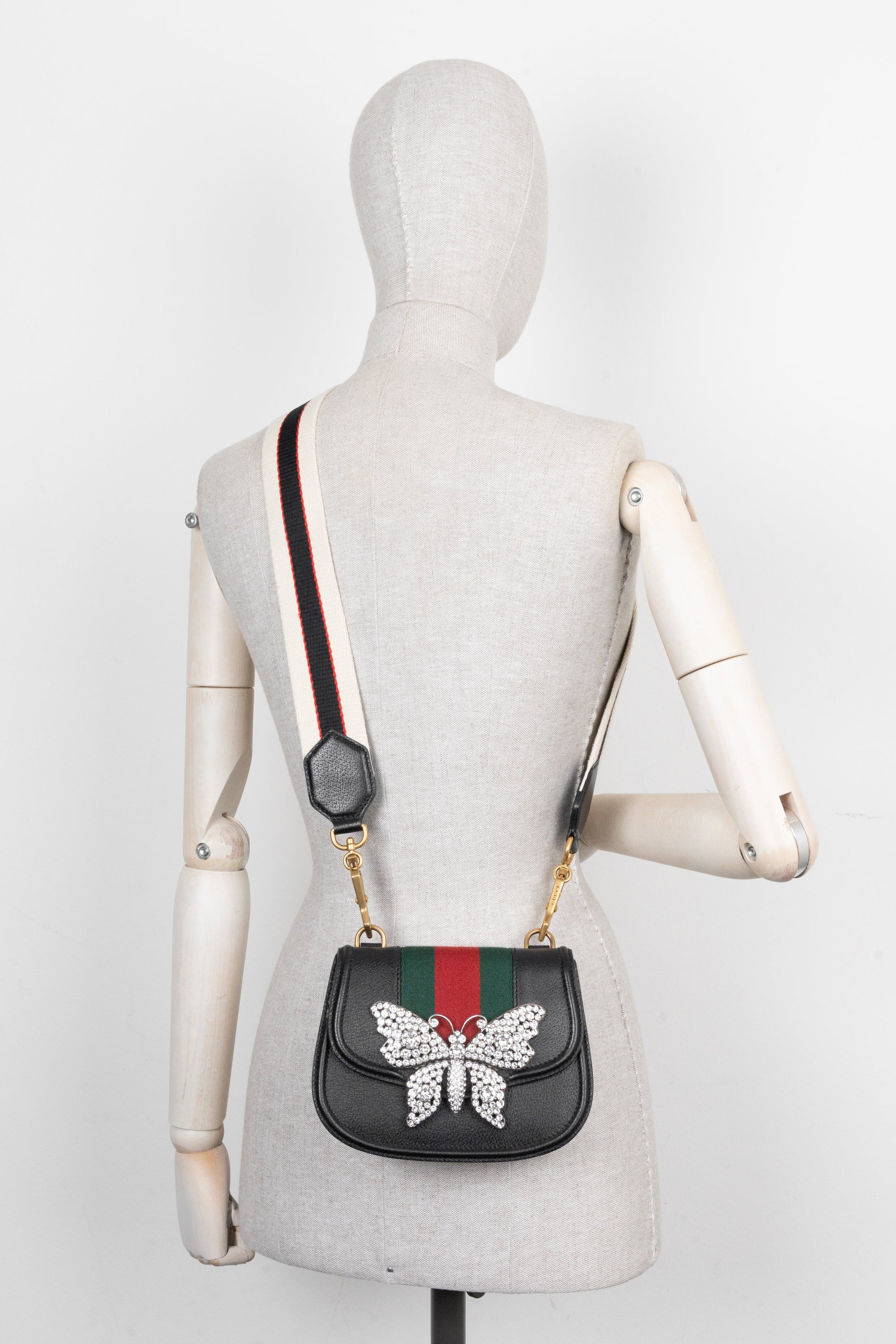 GUCCI Totem Butterfly Bag Small Black