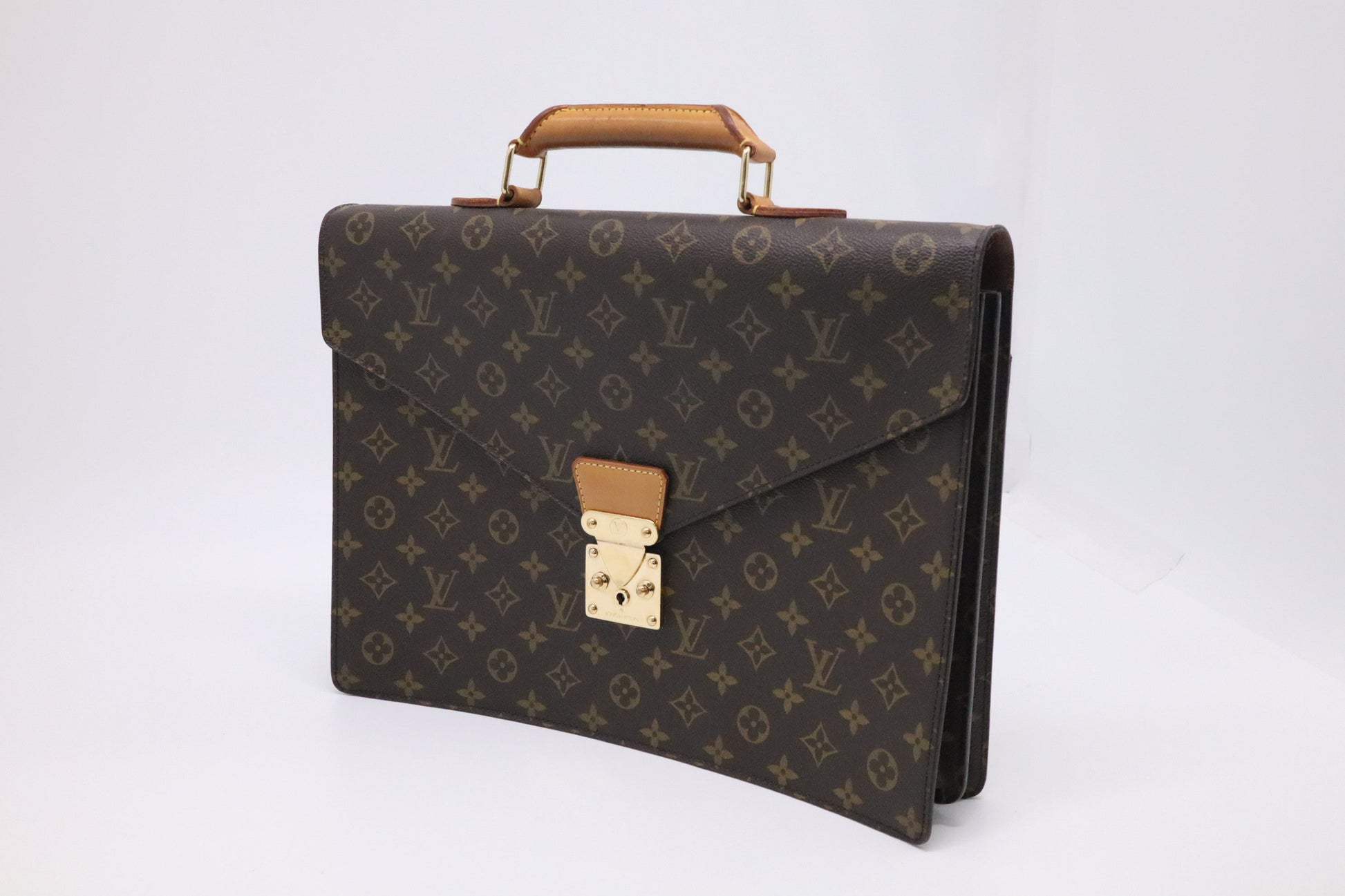 Louis Vuitton Conseiller Briefcase Monogram Canvas Handbag