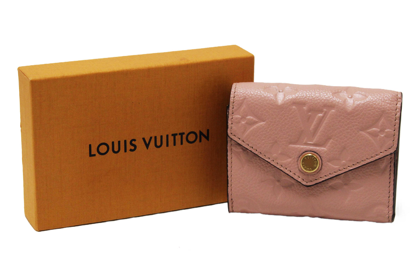 Louis Vuitton Pink Monogram Empreinte Leather Zoé Wallet