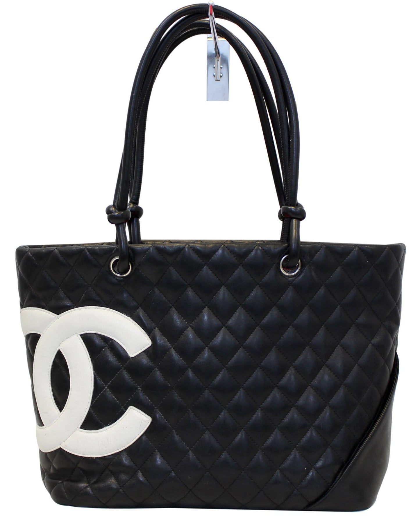 Chanel Cambon Leather Calf Calfskin Black Travel Bag