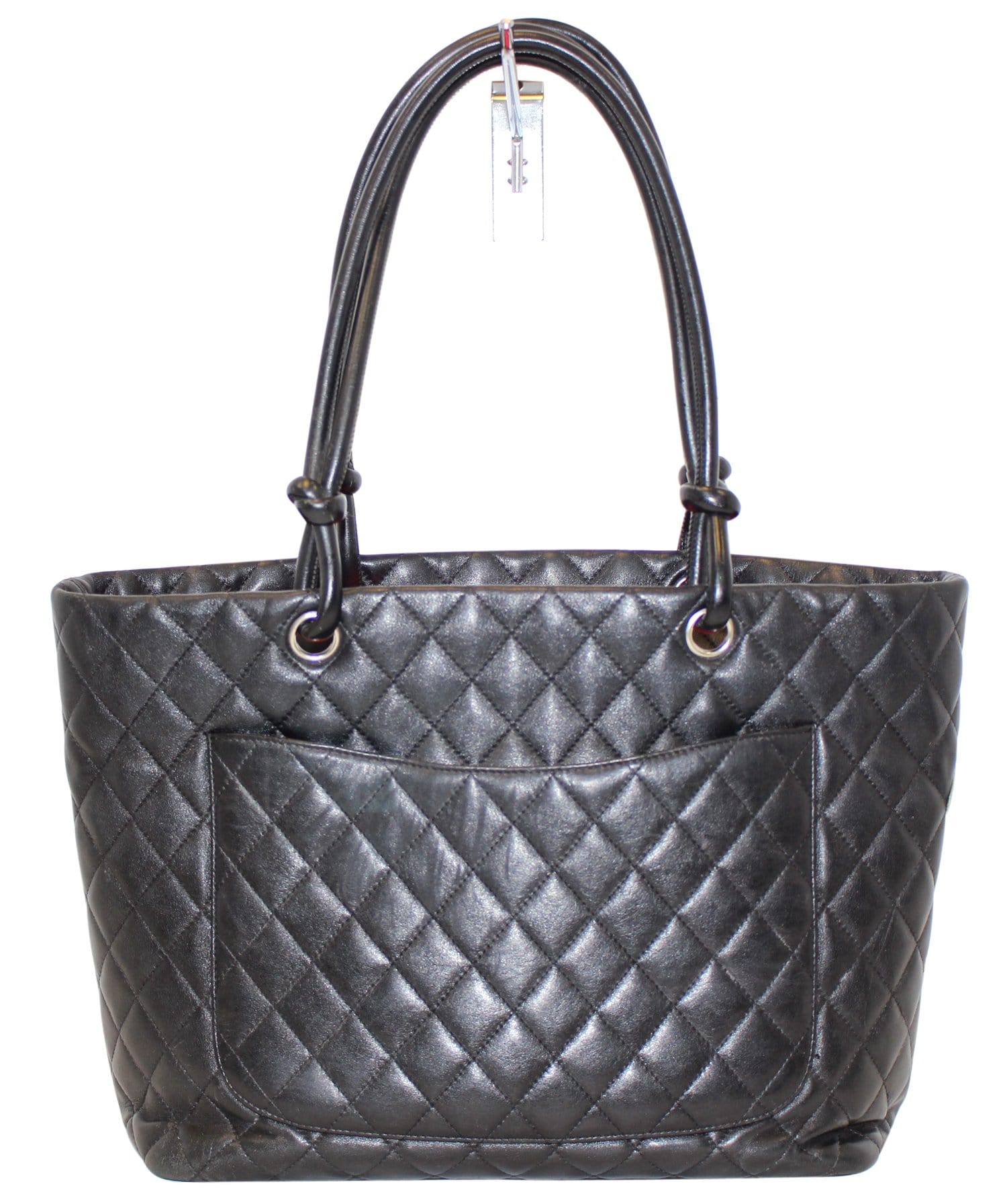 Chanel Cambon Leather Calf Calfskin Black Travel Bag