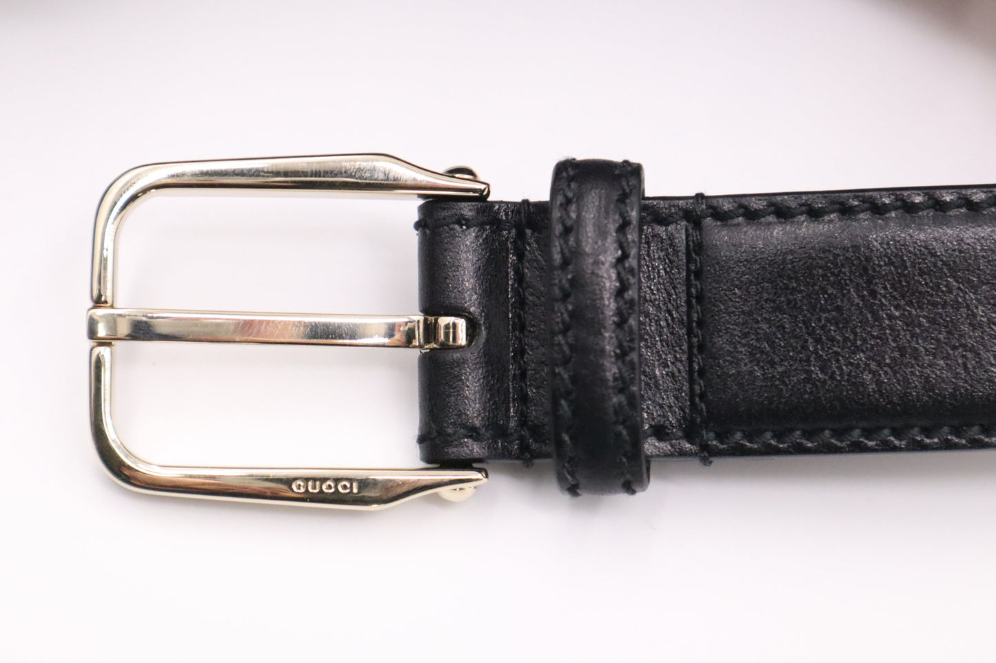 Gucci Black Leather Belt