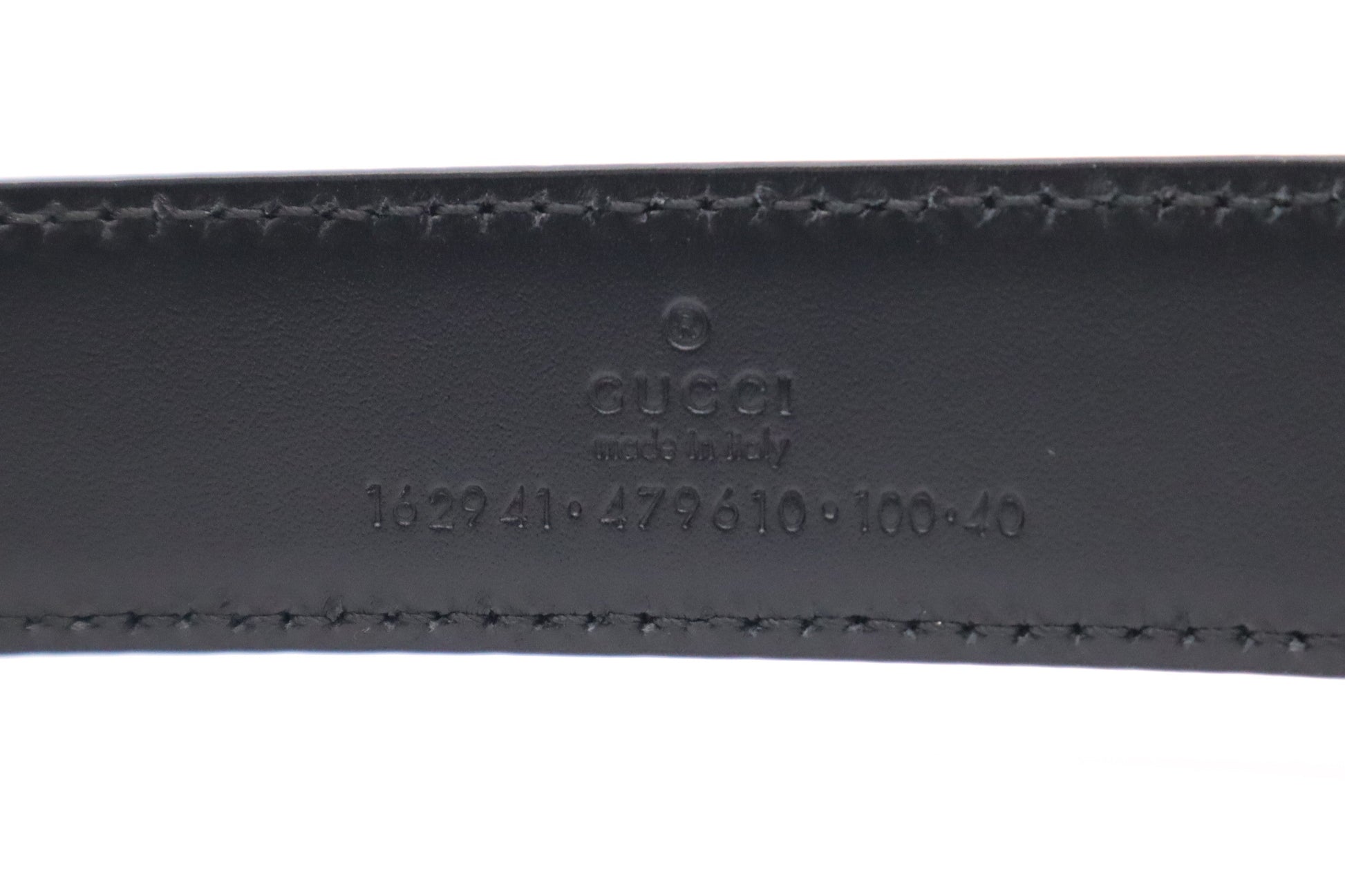 Gucci Black Leather Belt