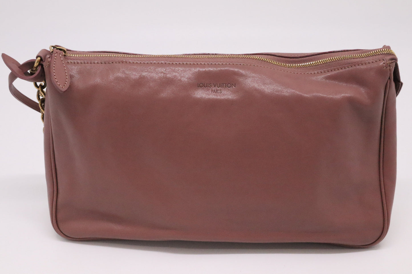 Louis Vuitton Cuir Boudoir Pochette Accessoires Leather Pink Clutch Bag