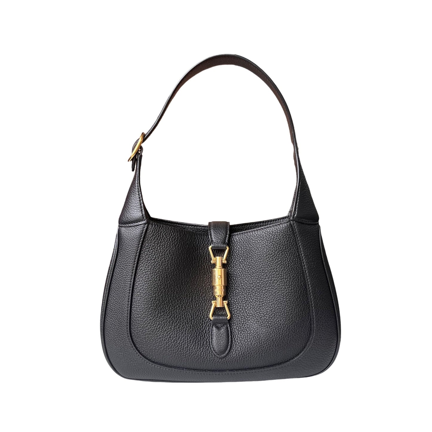 Gucci Jackie Pebbled Leather Black Small Handbag