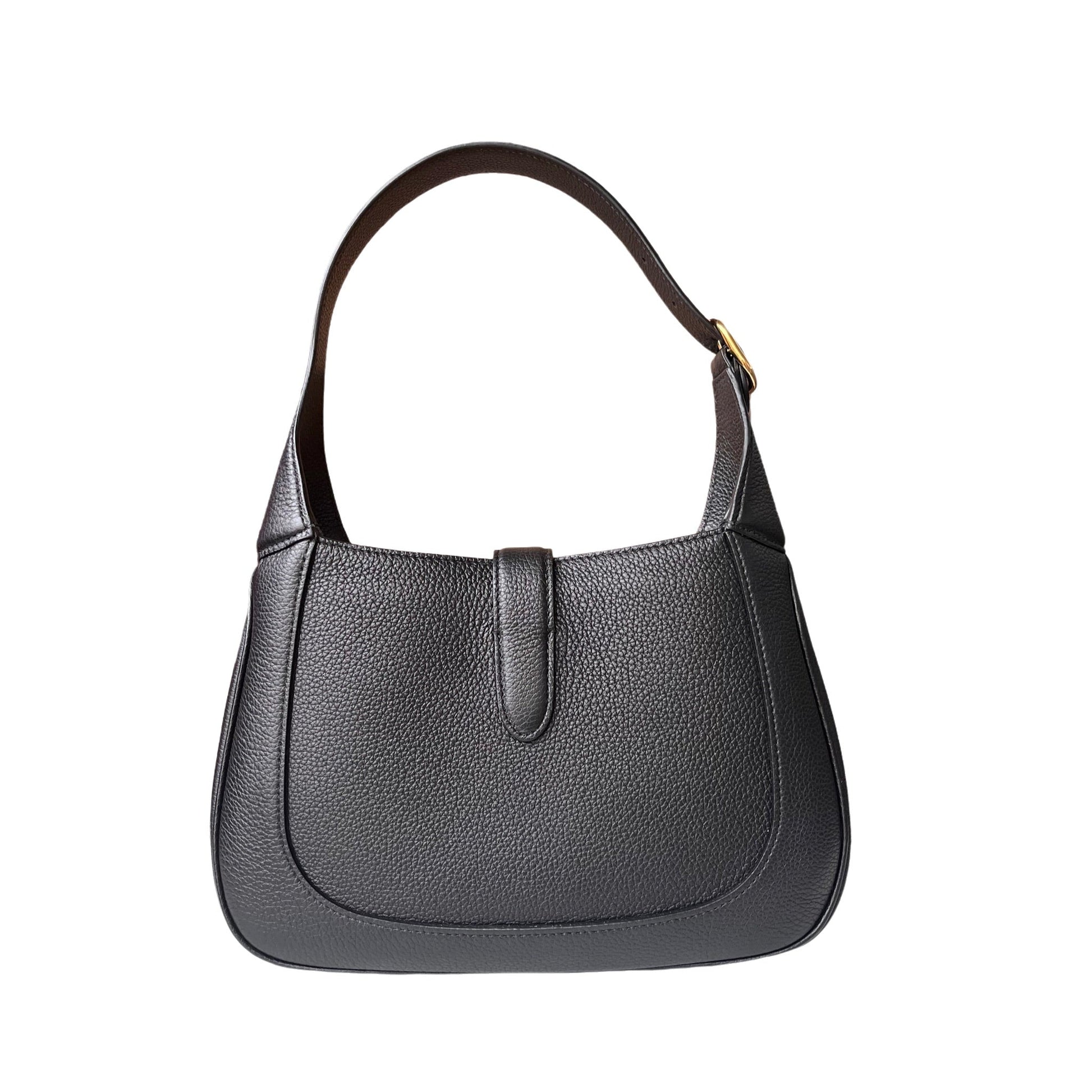 Gucci Jackie Pebbled Leather Black Small Handbag