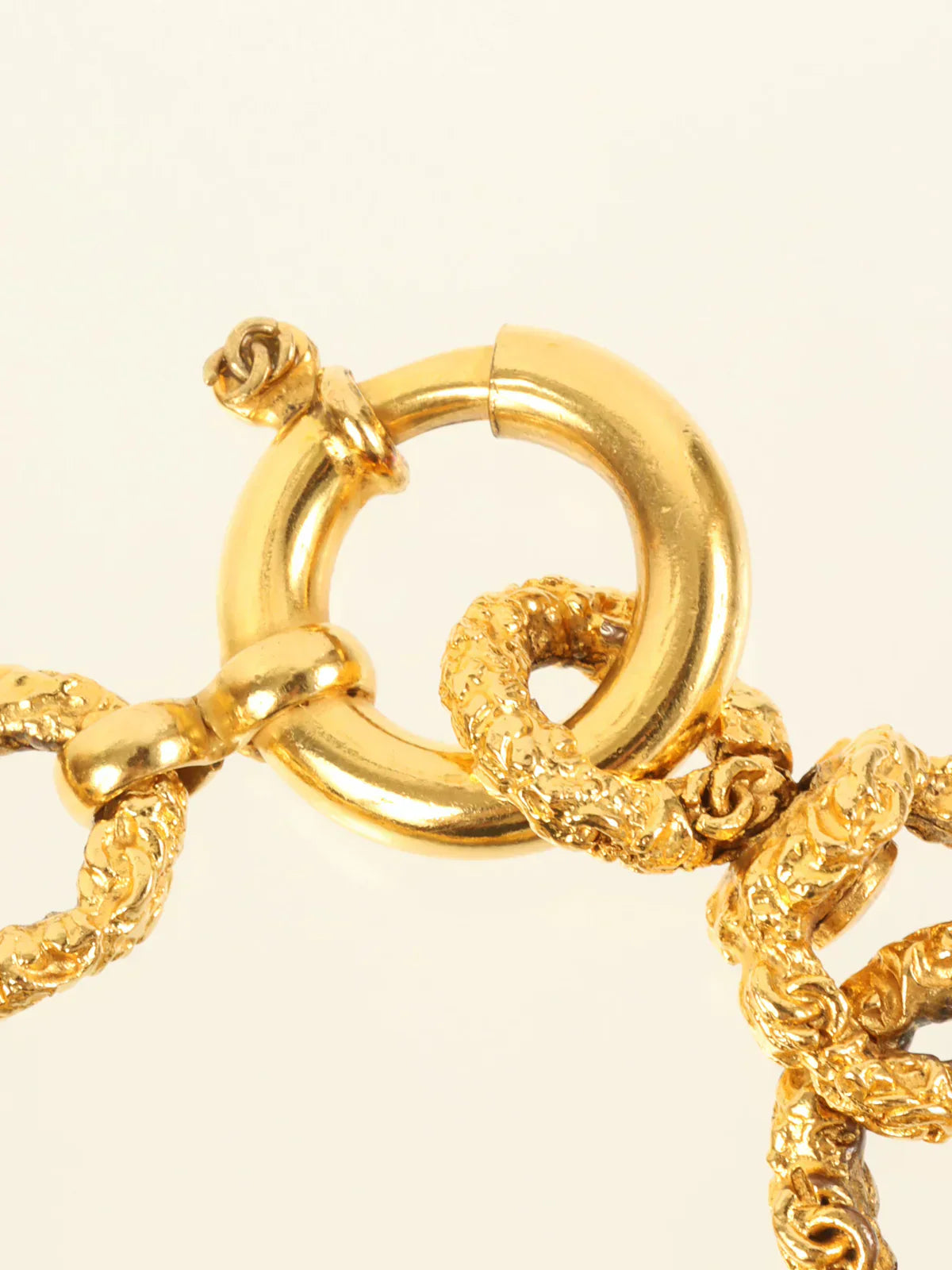 Chanel Clover Cc Mark Charm Bracelet Gold
