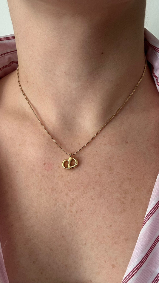 Dior CD Necklace Gold Jewelry