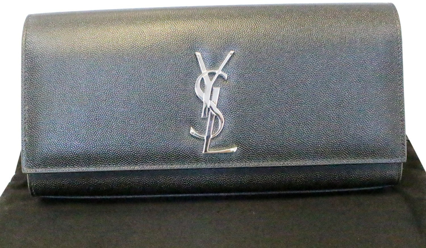 YSL Saint Laurent Saint Kate Clutch Leather Black Clutch Bag