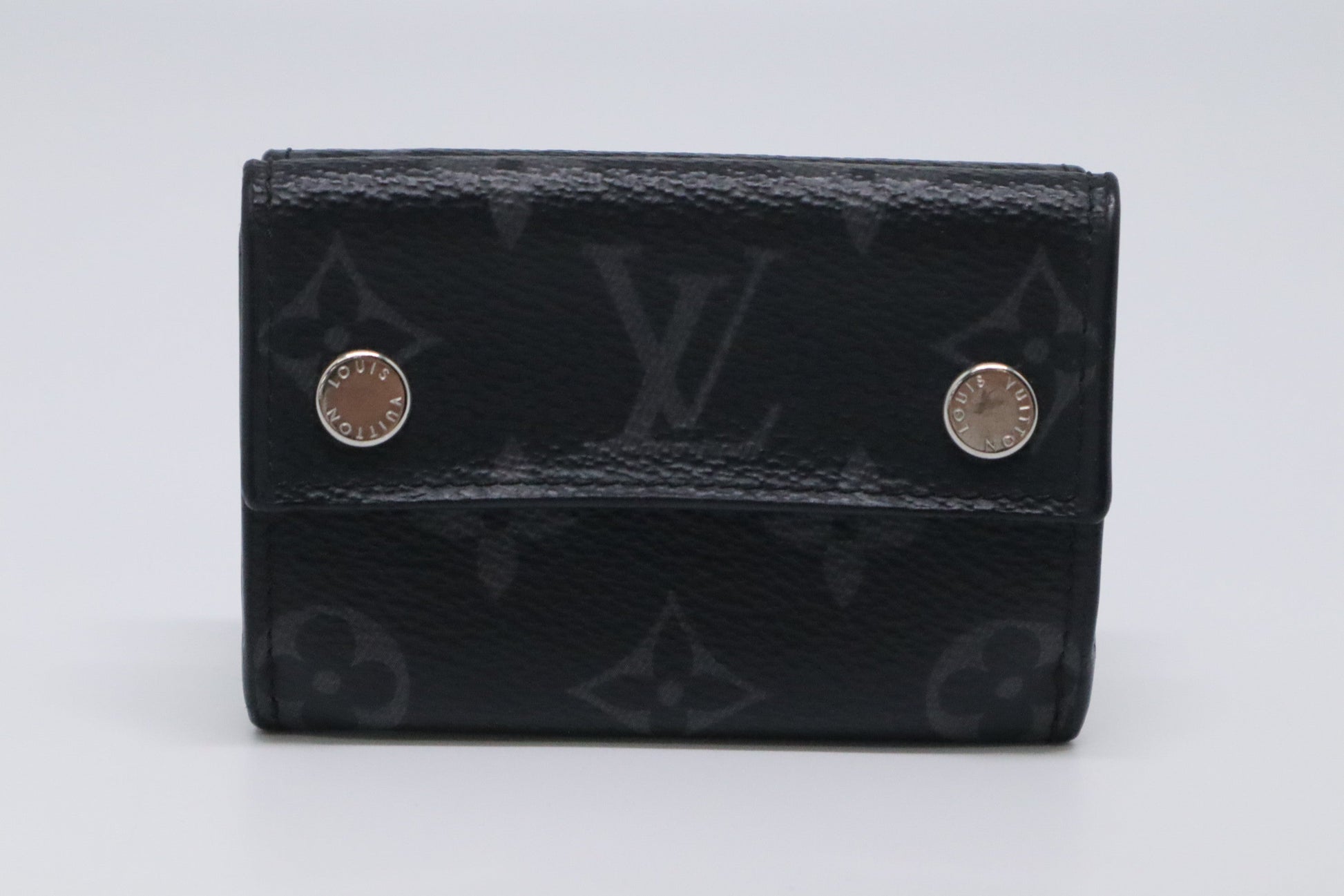 Louis Vuitton Discovery Compact Eclipse Monogram Black Wallet Case