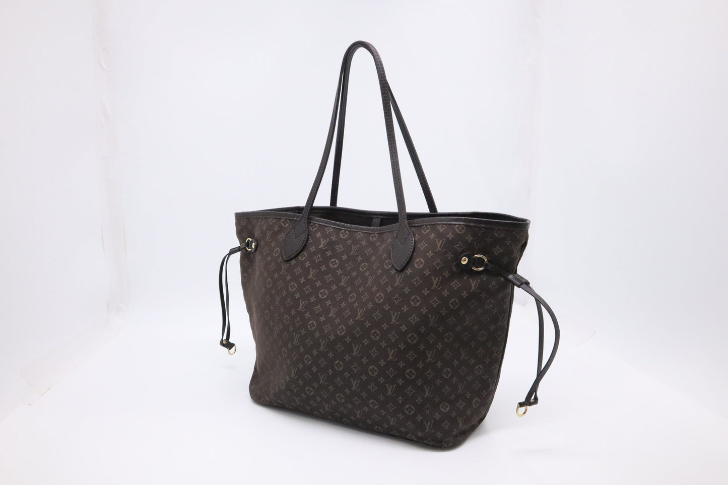 Louis Vuitton Lin Idylle Neverfull MM Ebene Monogram Tote Bag