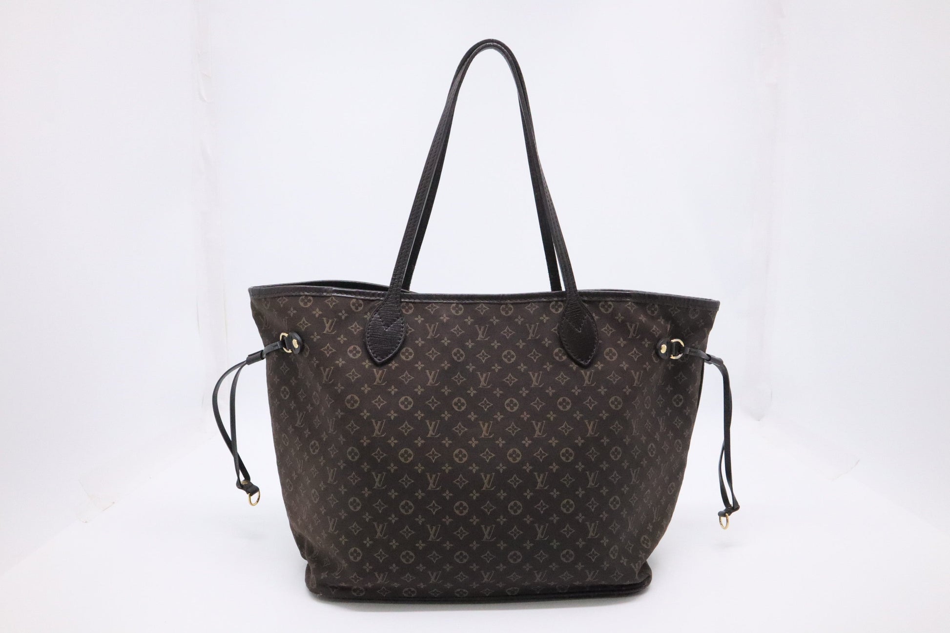 Louis Vuitton Lin Idylle Neverfull MM Ebene Monogram Tote Bag