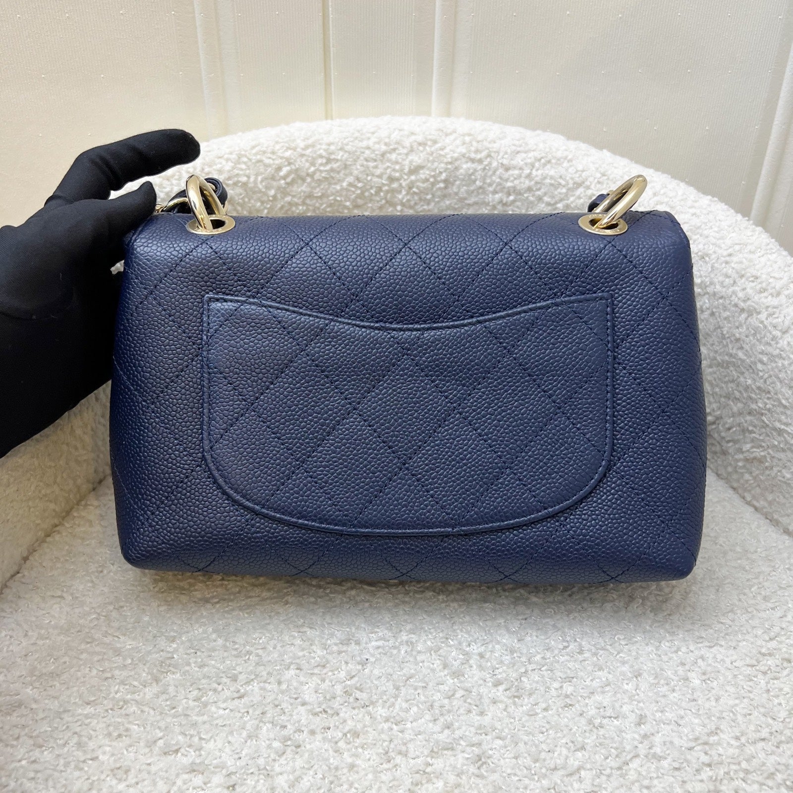 Chanel City Walk Flap in Navy Caviar and Lghw ( ) Handbag