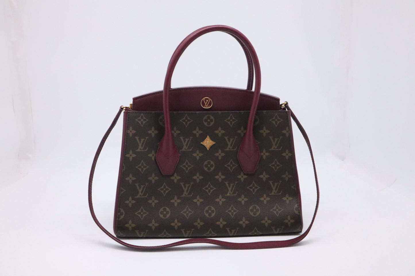 Louis Vuitton Florine Burgundy Monogram Canvas Leather Shoulder Bag