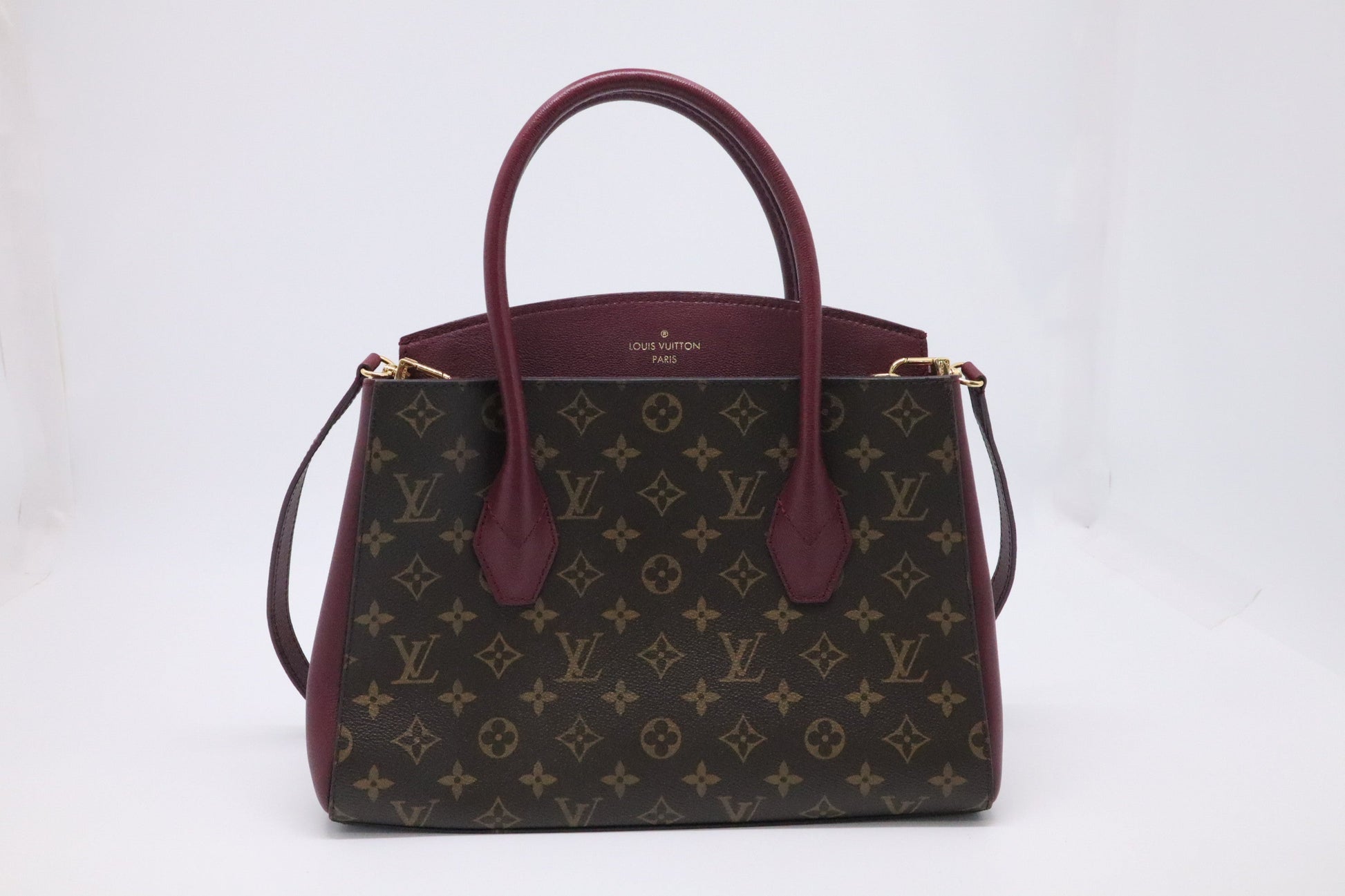 Louis Vuitton Florine Burgundy Monogram Canvas Leather Shoulder Bag