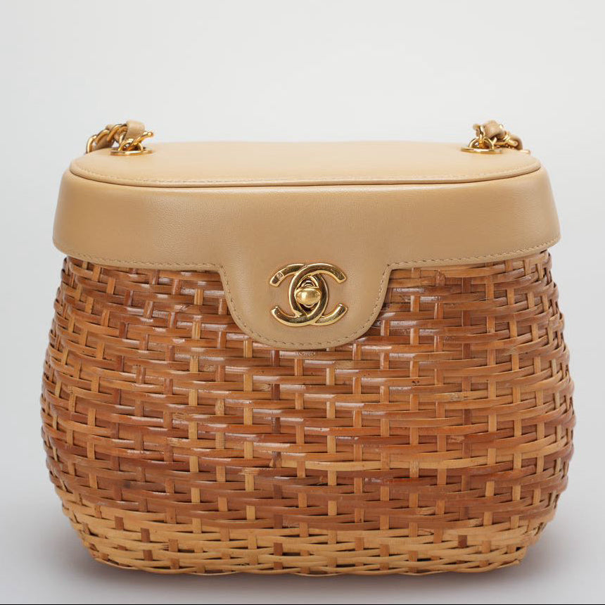 Chanel   Wicker Basket Shoulder Bag – Limited Edition