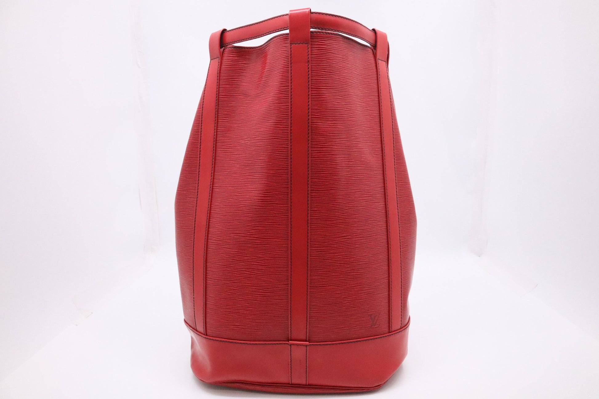 Louis Vuitton Randonnee Red GM Leather Epi Handbag