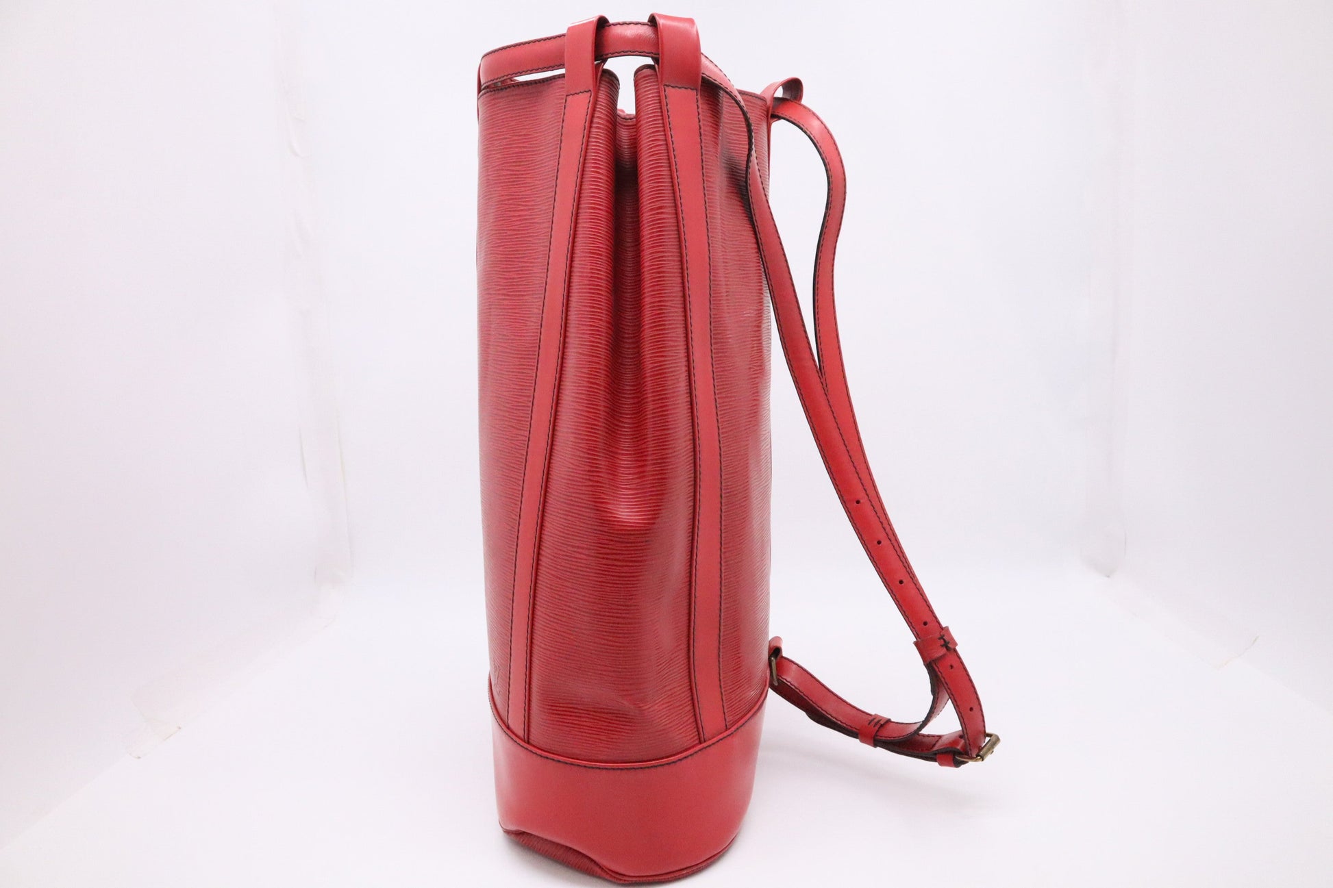 Louis Vuitton Randonnee Red GM Leather Epi Handbag