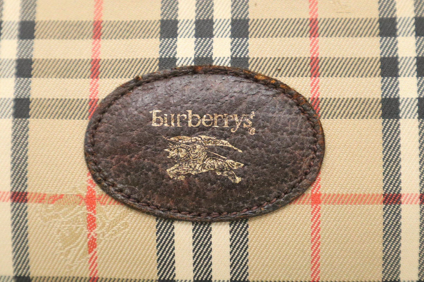 Burberry Clutch In Canvas Brown Clutch Bag