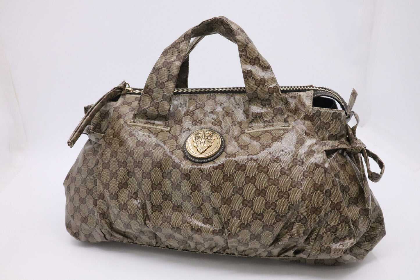 Gucci Zipped GG Coated Canvas Brown Apparel