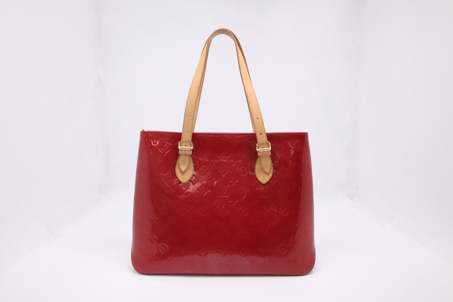 Louis Vuitton Brentwood Vernis Leather Red Tote Bag