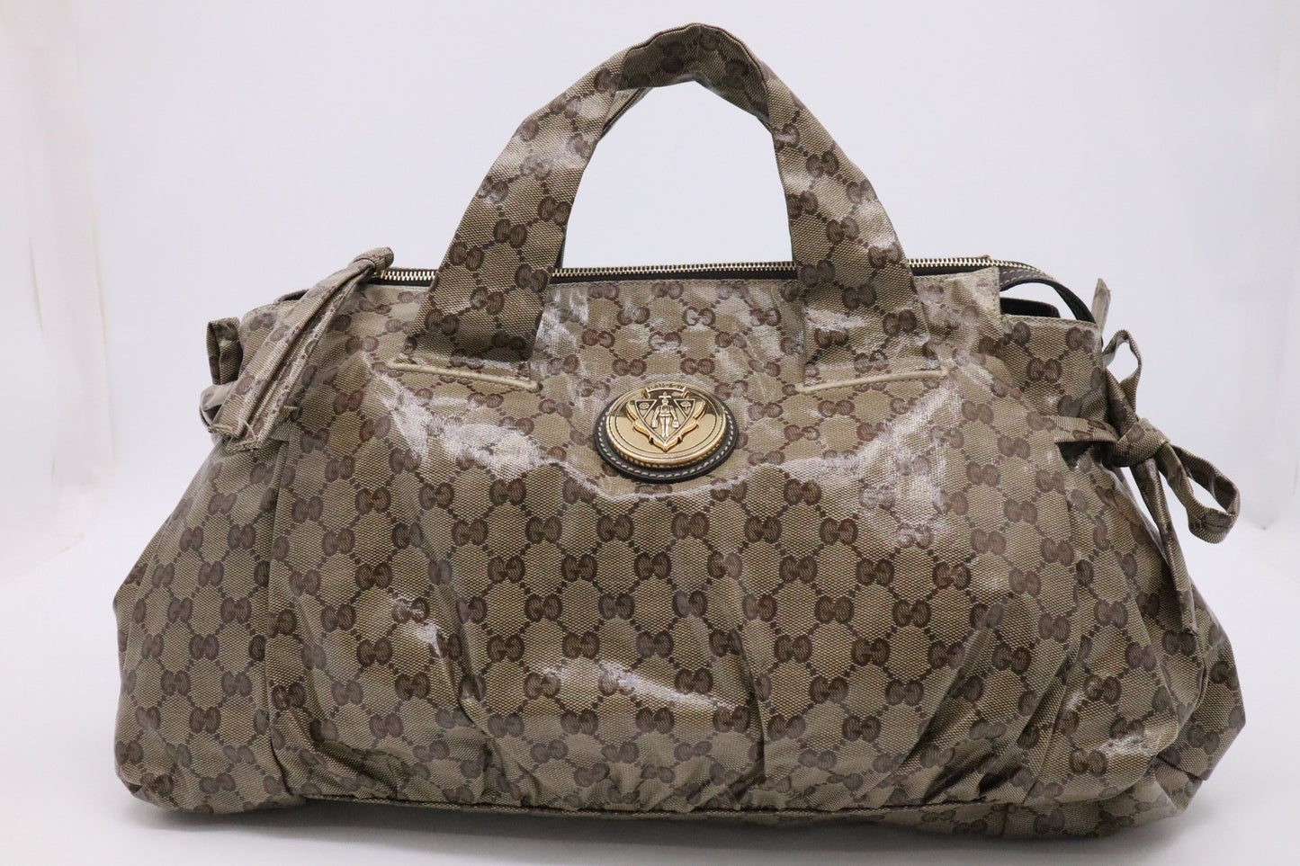 Gucci Zipped GG Coated Canvas Brown Apparel