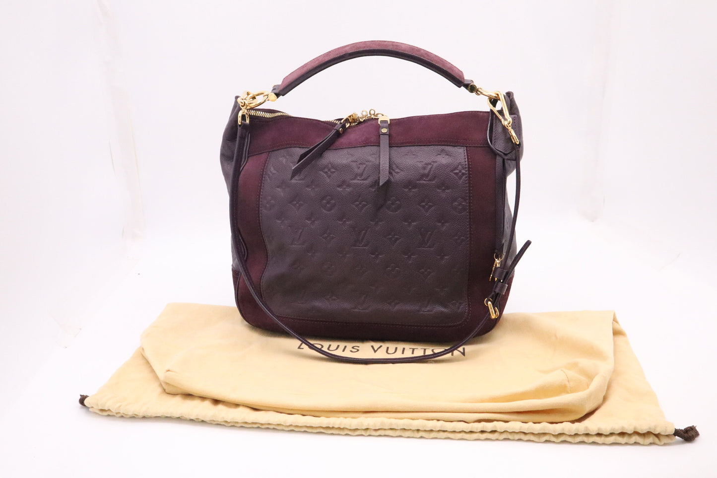 Louis Vuitton Audacie Purple Empreinte Leather Handbag