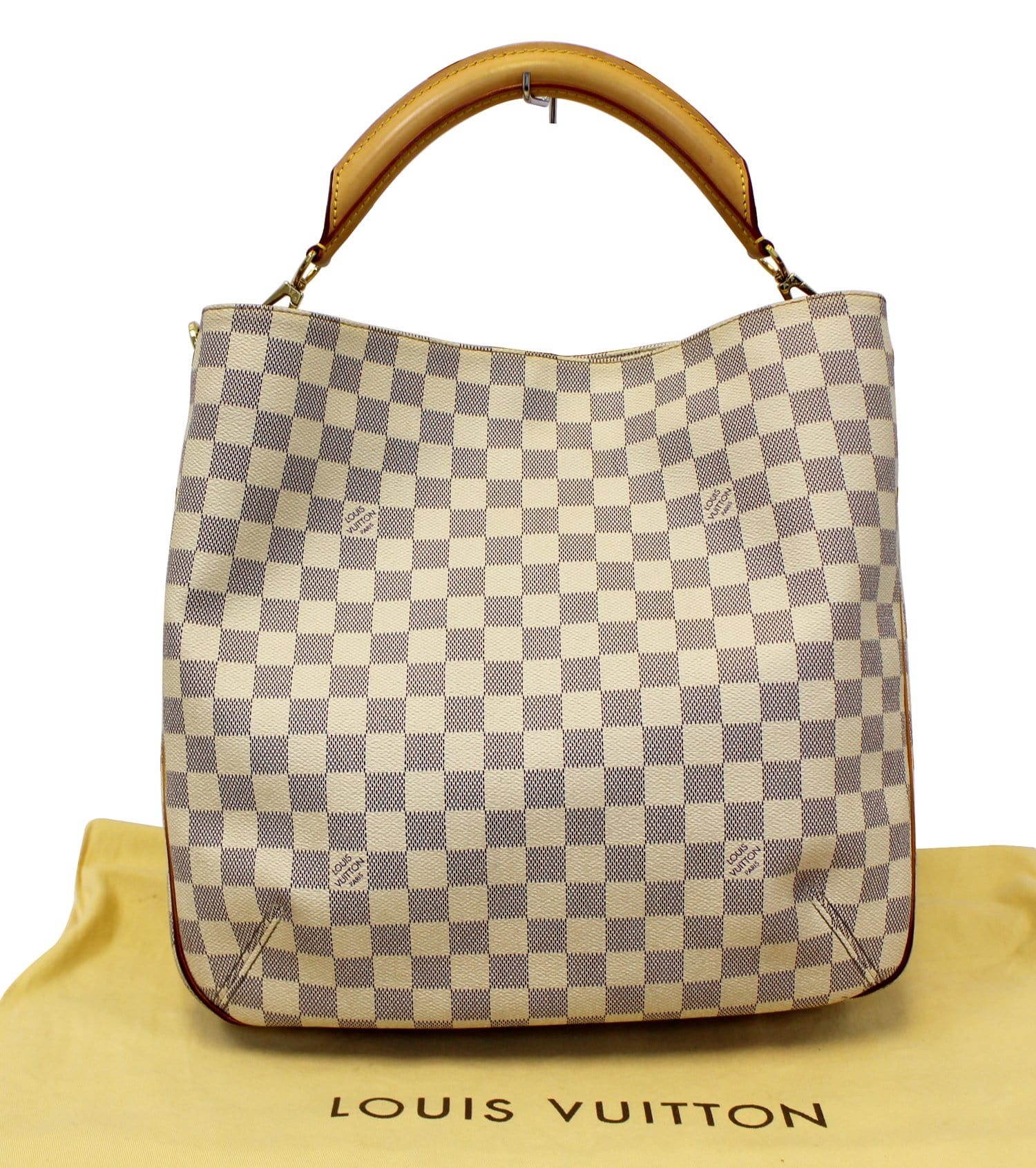 Louis Damier Azur Soffi Shoulder Handbag Canvas White Shoulder Bag