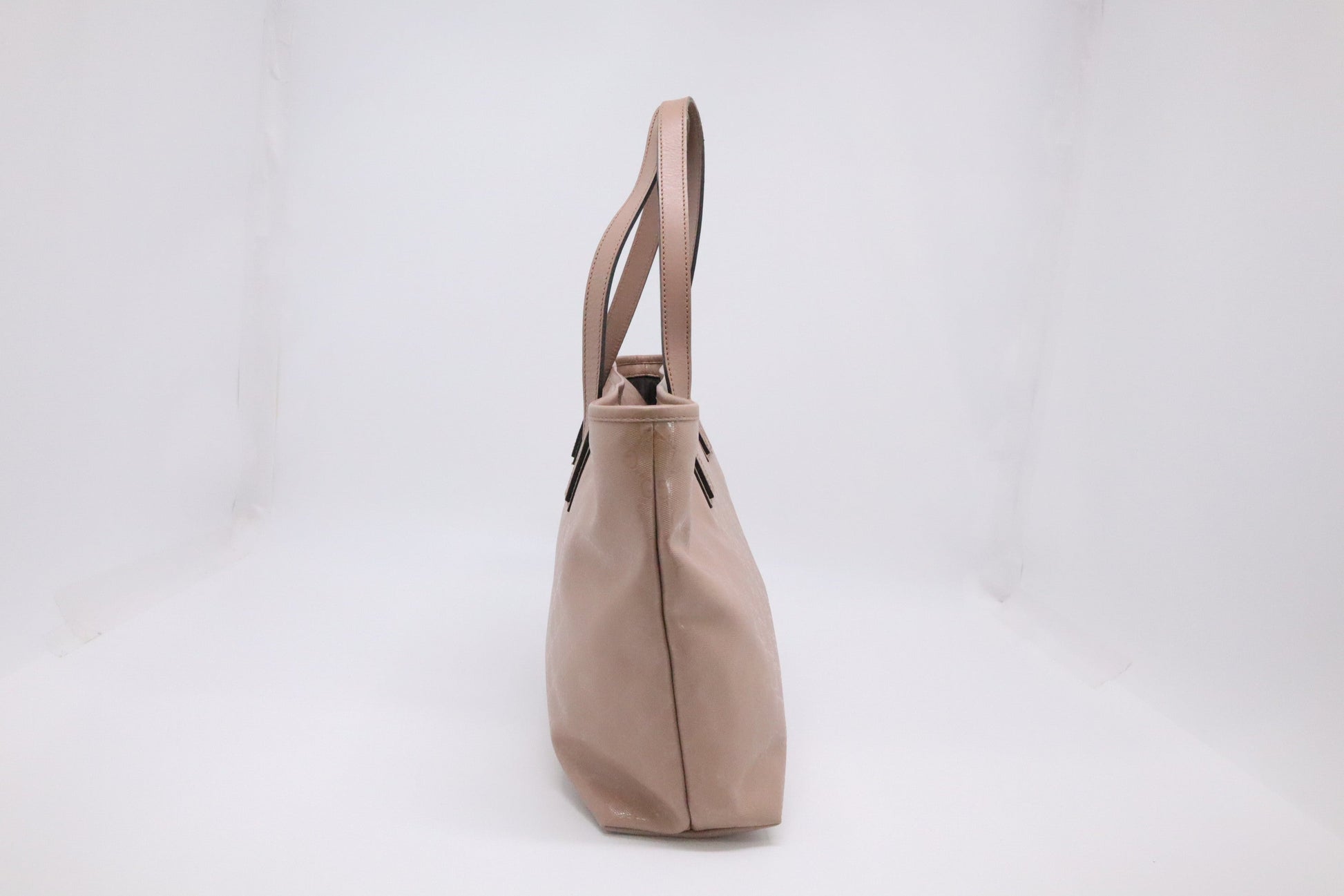 Gucci Inprime Tote In Coated Canvas Pink Tote Bag