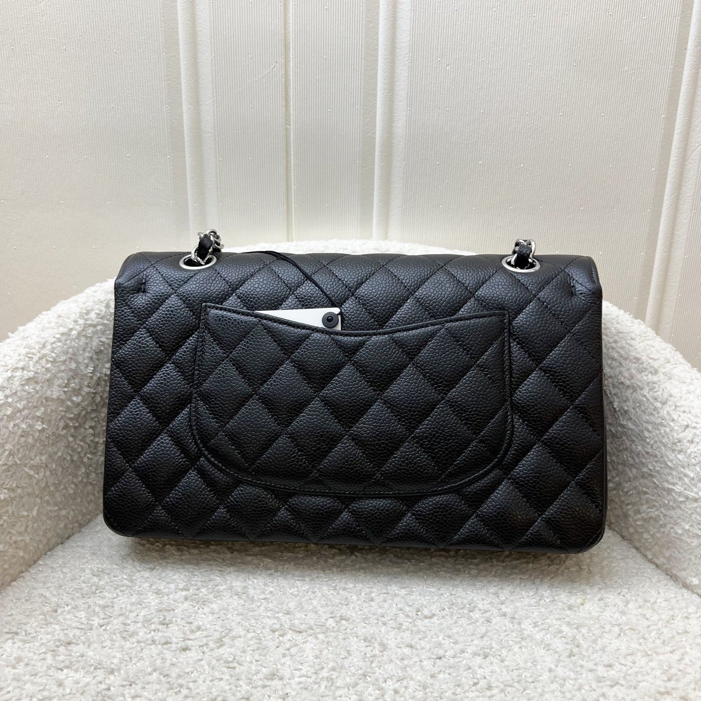 Chanel Medium Classic Flap Cf In Black Caviar And Shw ( ) Bag