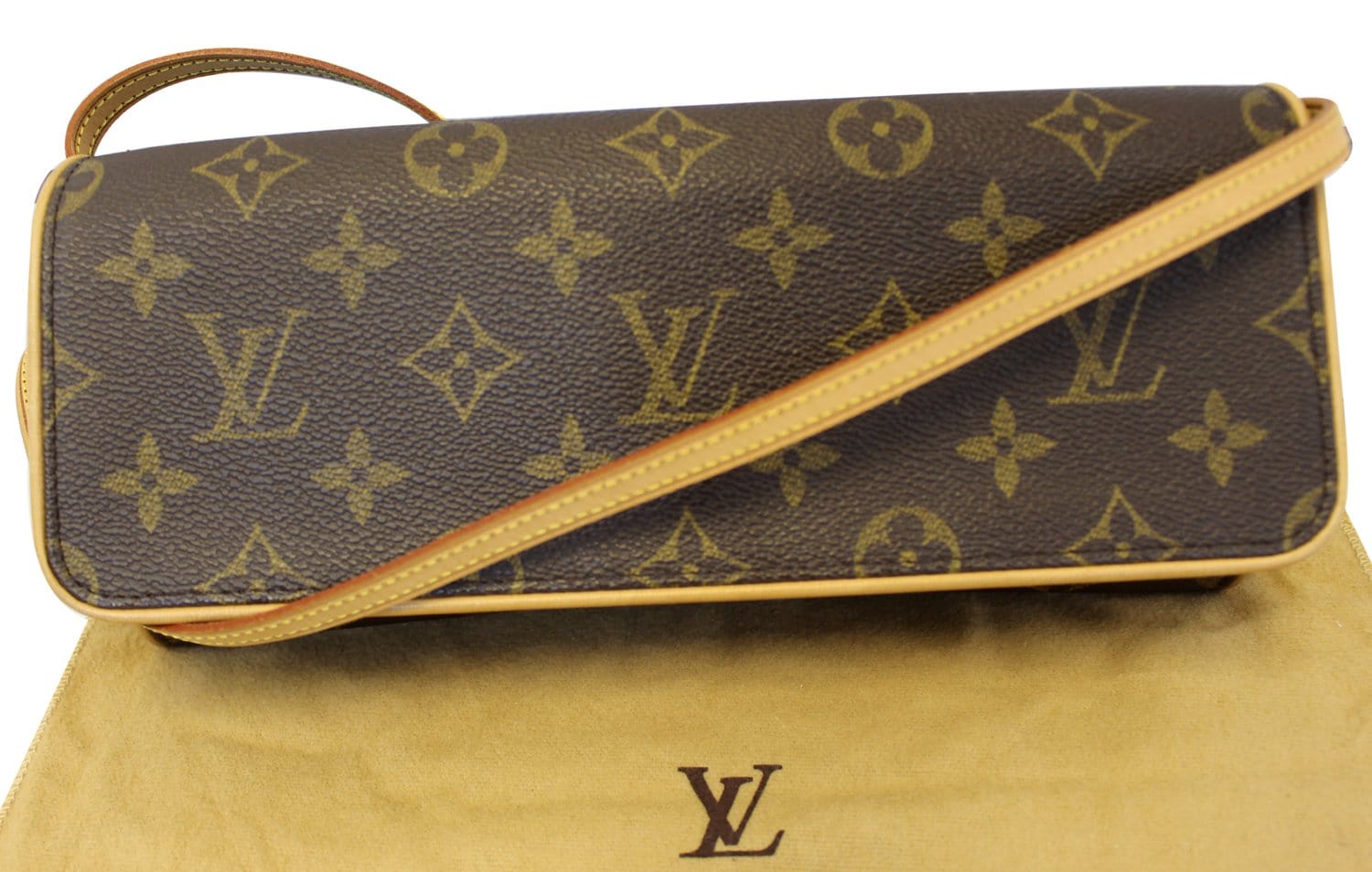Louis Pochette Twin Gm Shoulder Crossbody Bag Canvas Monogram