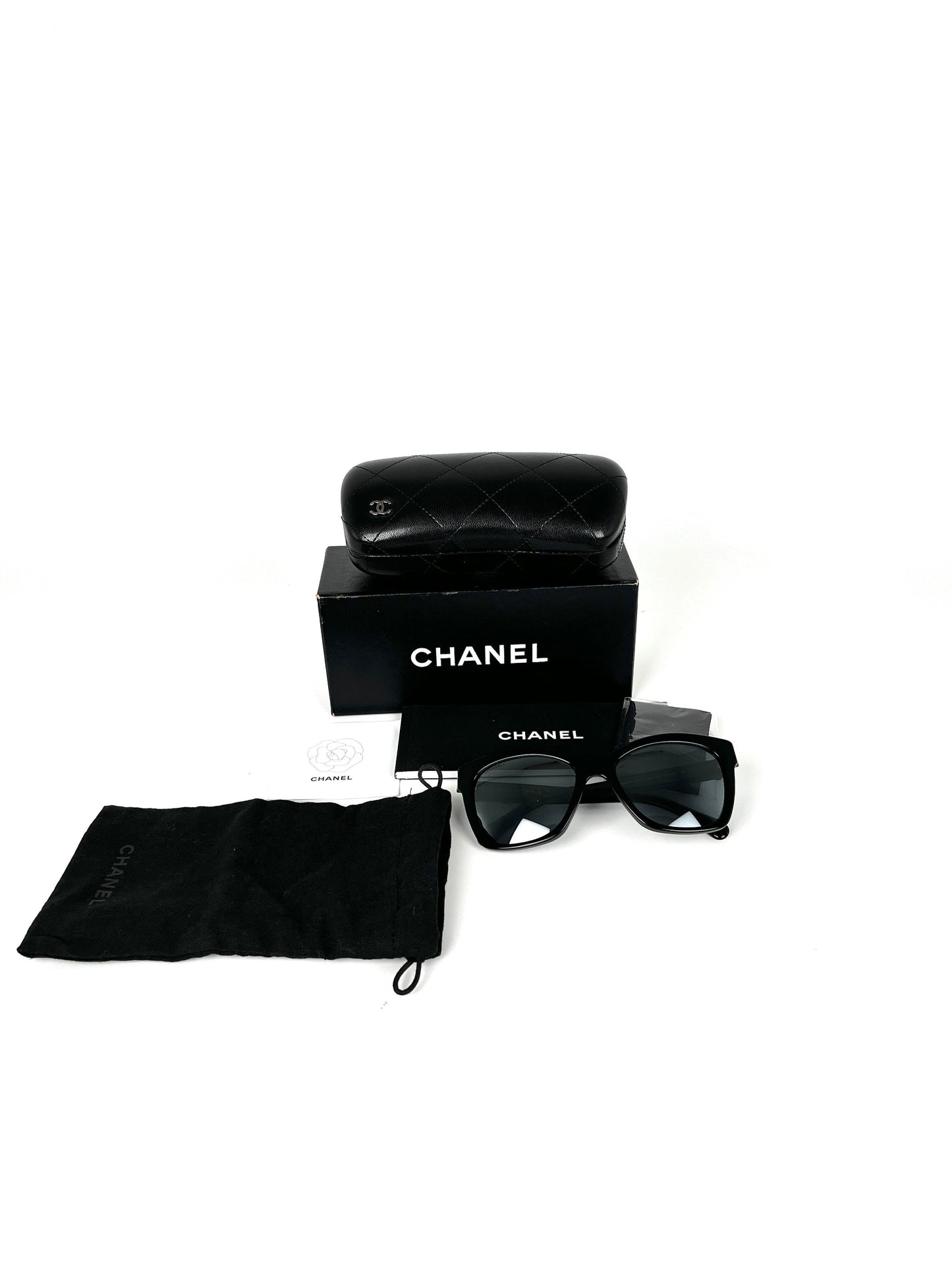 Chanel Boy Acetate Cc Butterfly Signature Black Sunglasses Bag