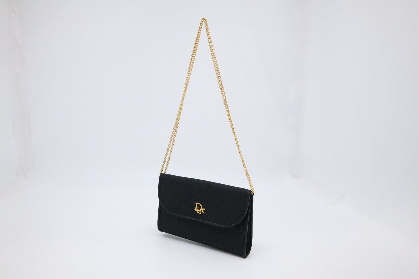 Dior Trotter Shoulder Bag In Canvas Black