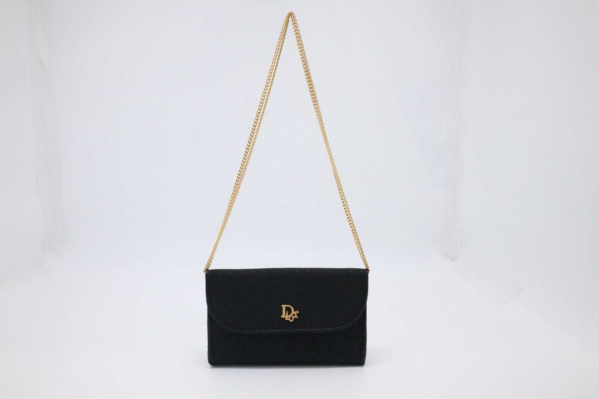 Dior Trotter Shoulder Bag In Canvas Black